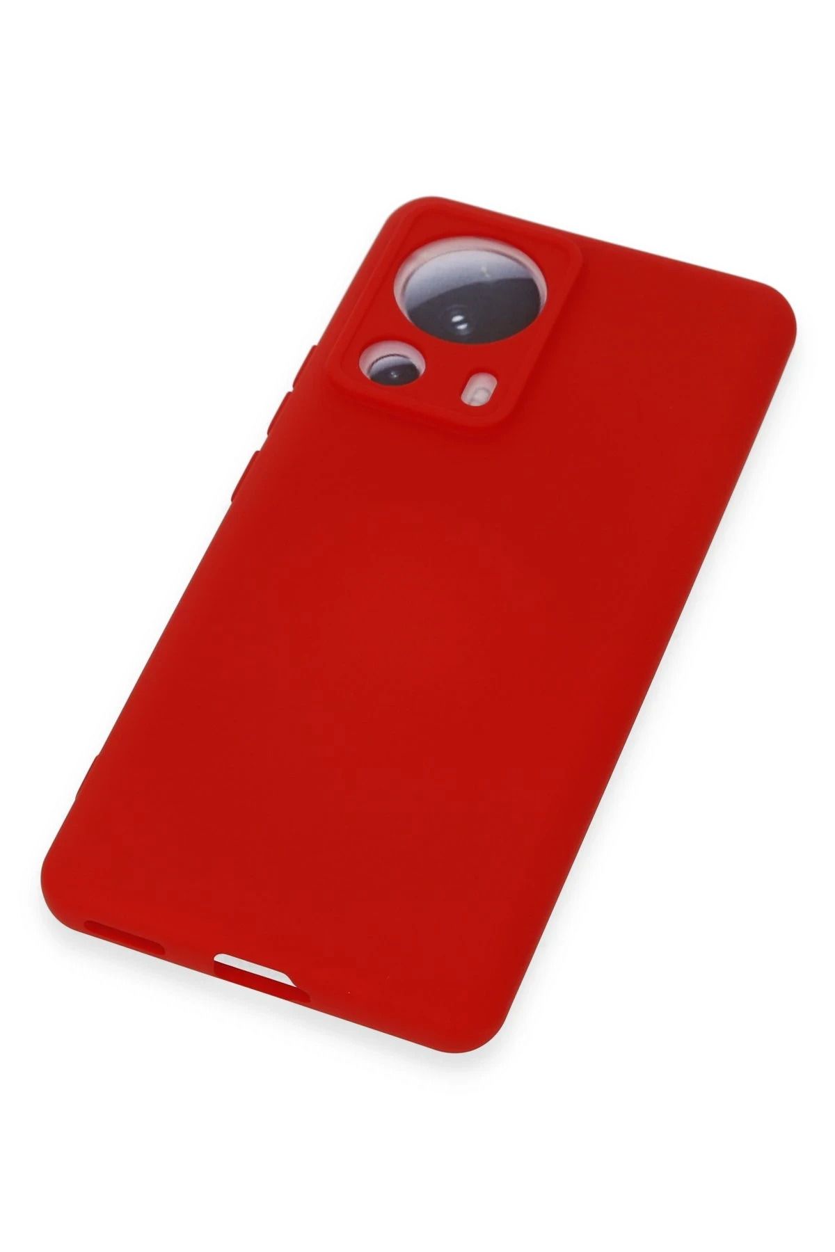 NewFace Xiaomi Mi 13 Lite Kılıf uyumlu  Nano içi Kadife Silikon - Kırmızı SVLRS