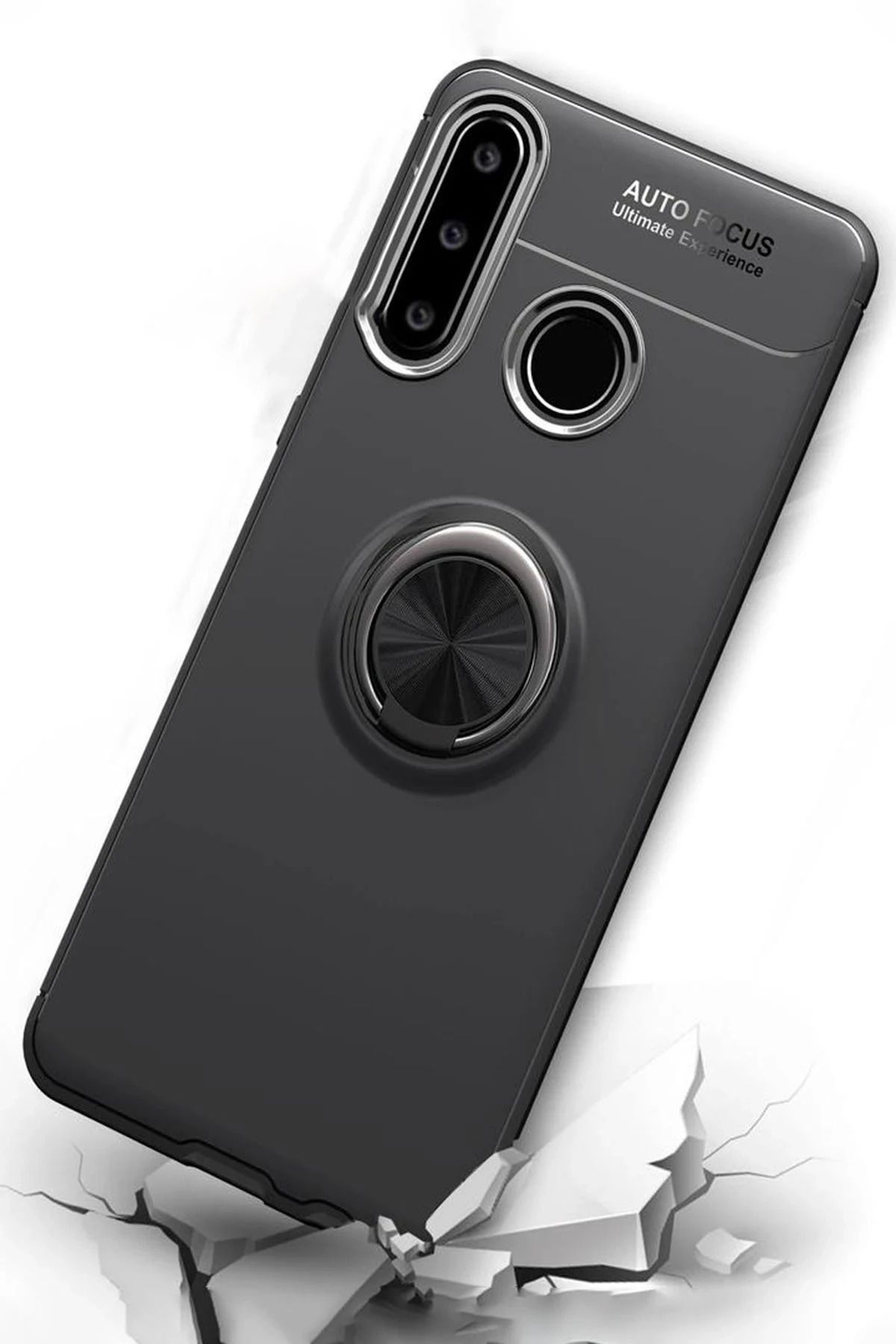 NewFace Huawei Y6P Kılıf Range Yüzüklü Silikon - Kırmızı SVLRS