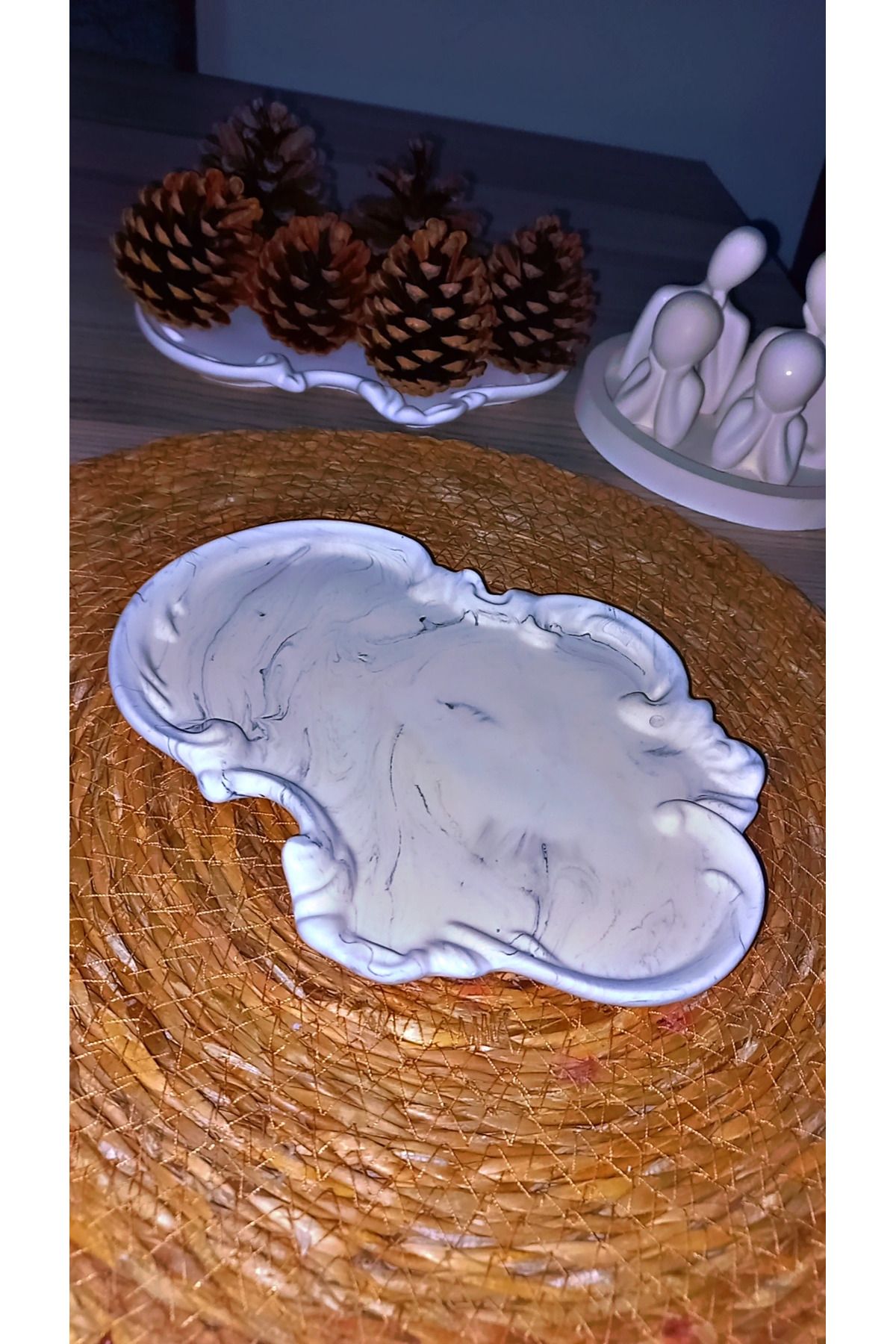 Home Mermer desenli dekoratif takılık, sunumluk.stant