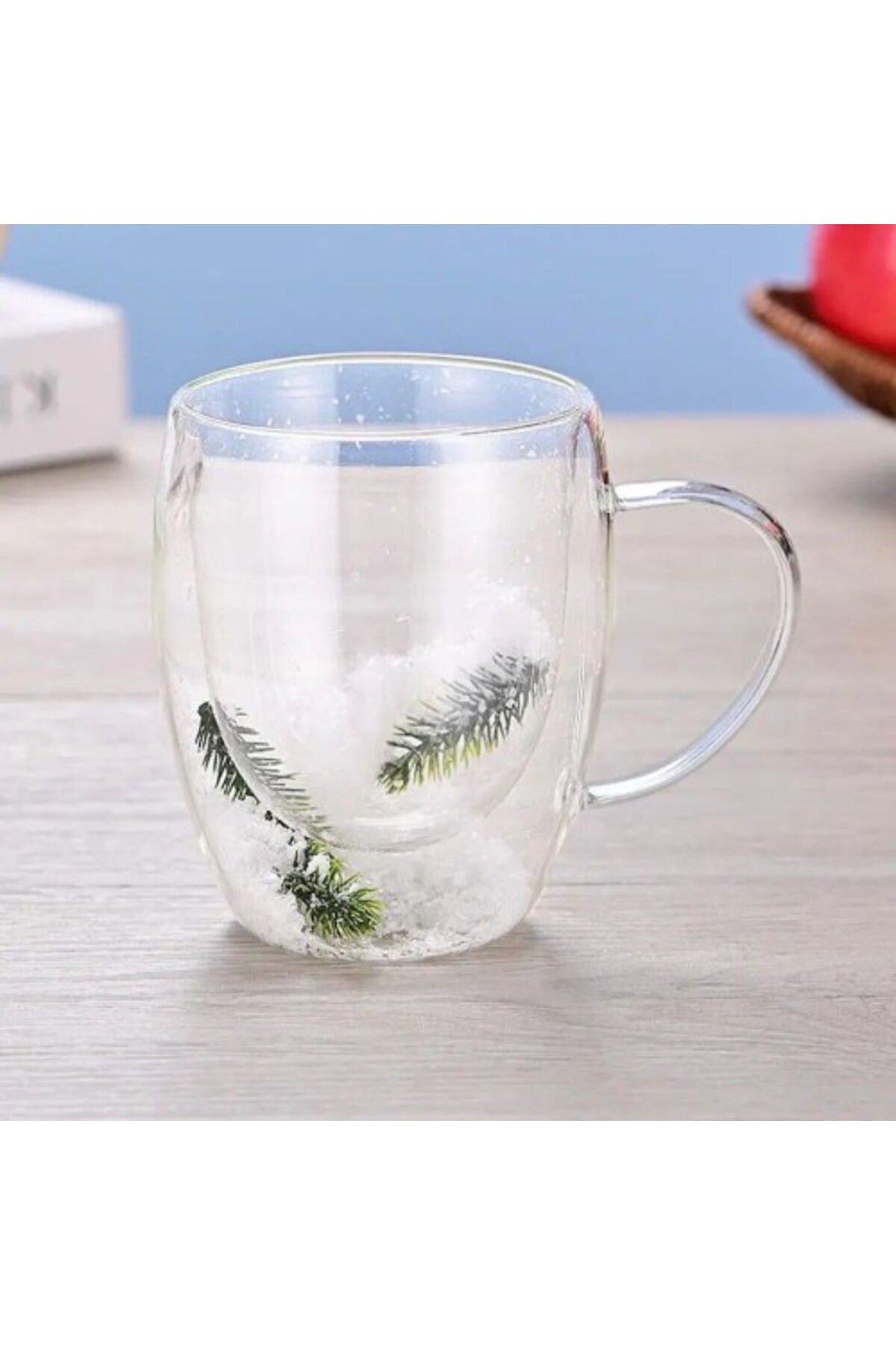 Shop58 Çift Cidarlı Çam Bardak