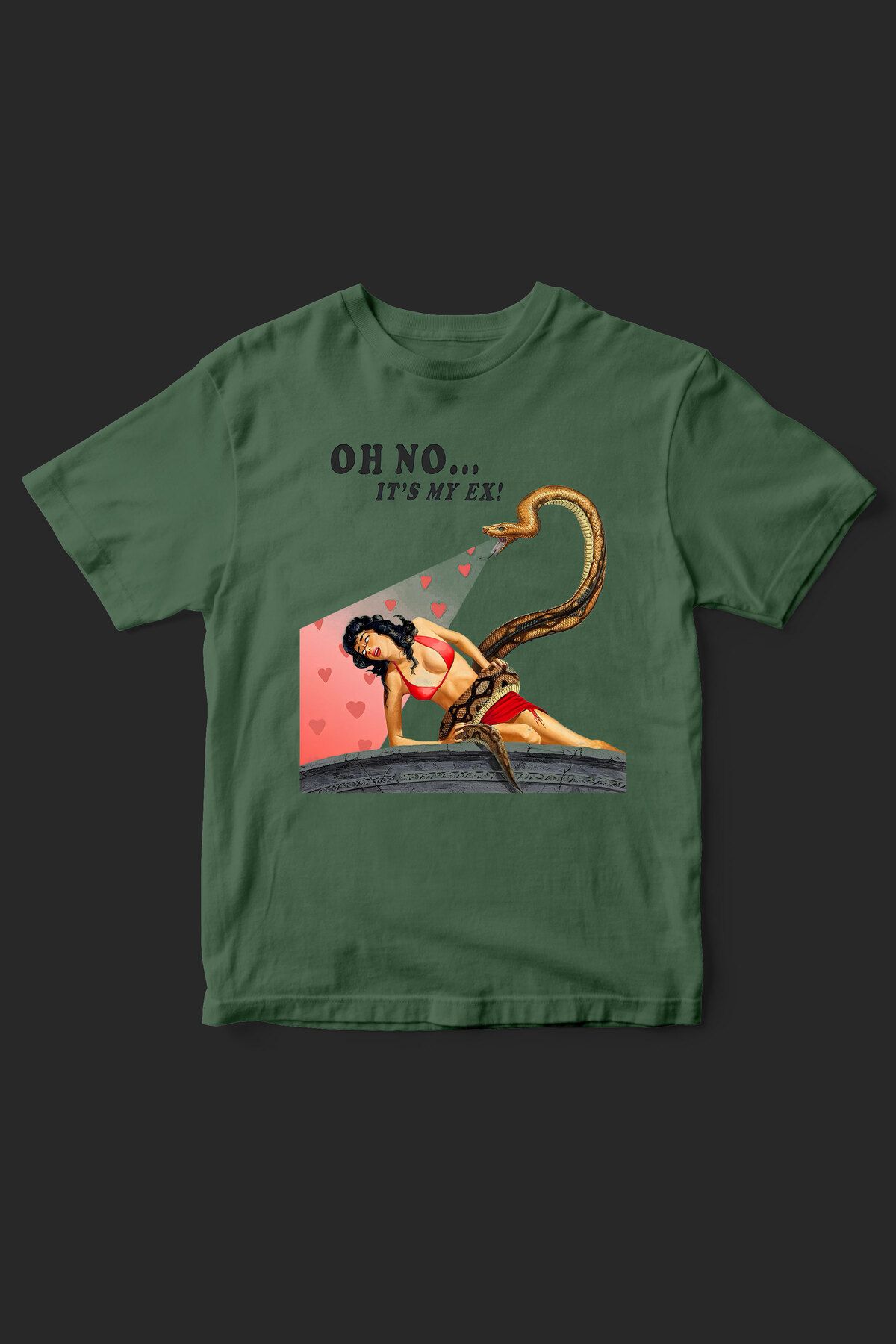 beloved.co oh no it's my ex baskılı t-shirt