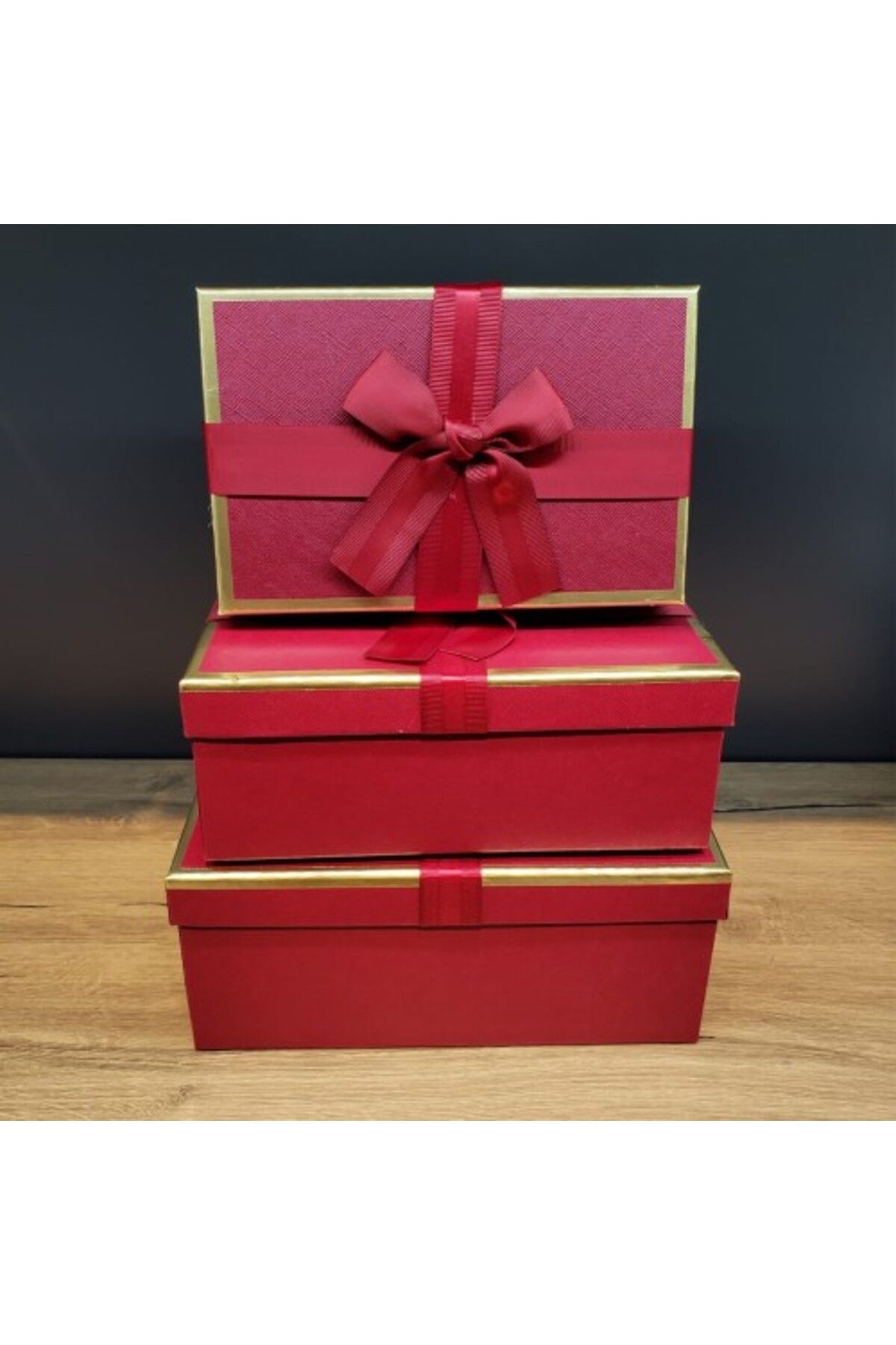 Shop58 Kare Tasarım 3 Adet Hediye Kutuları