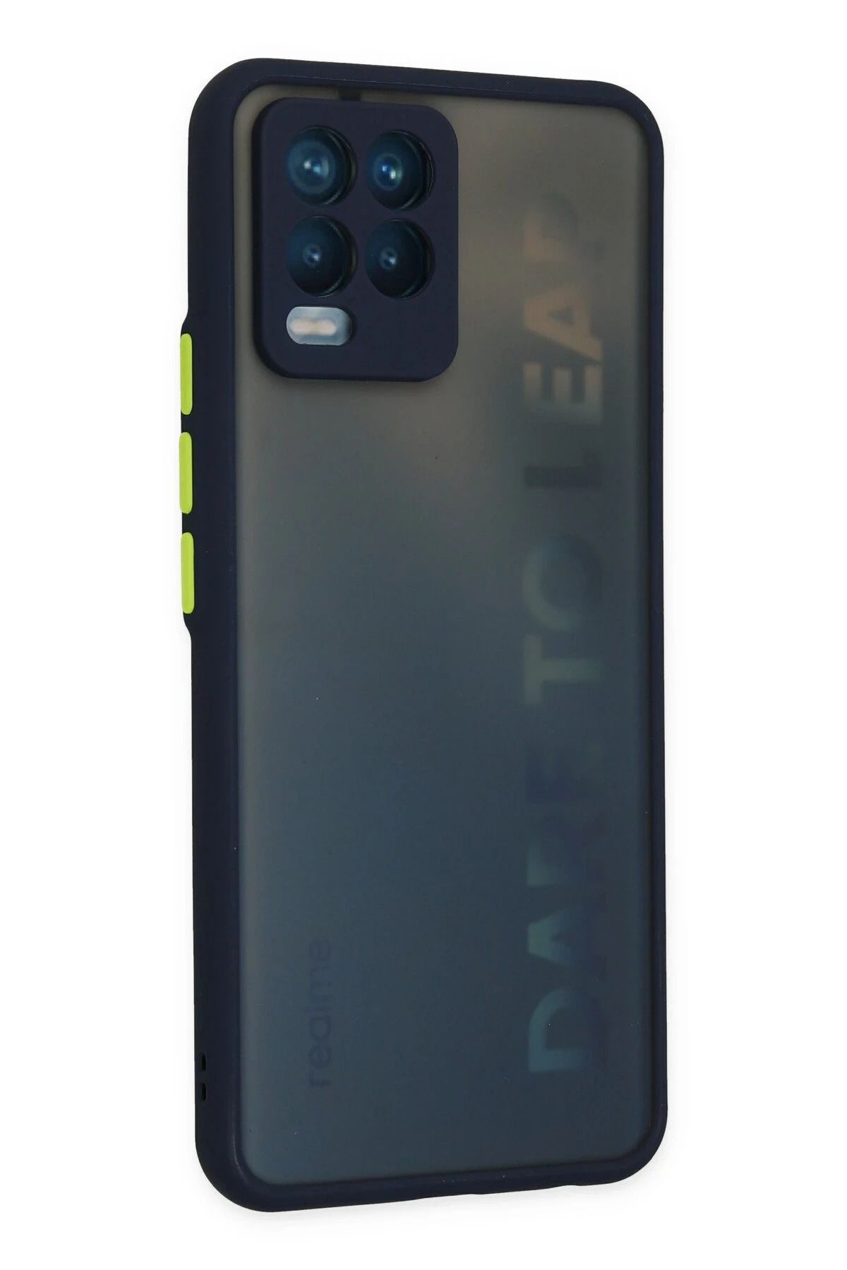 NewFace Realme 8 Kılıf Montreal Silikon Kapak - Lacivert WLZOR
