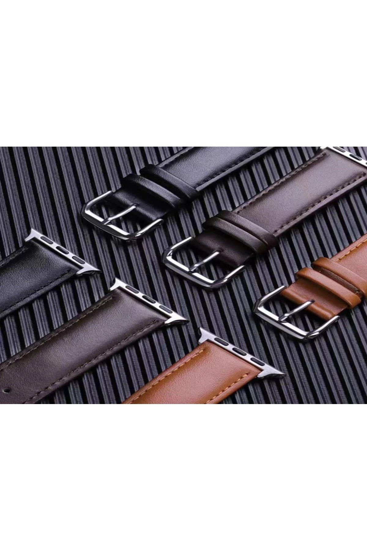 NewFace Apple Watch 42mm NL26 Deri Kordon - Kahverengi SVLRS