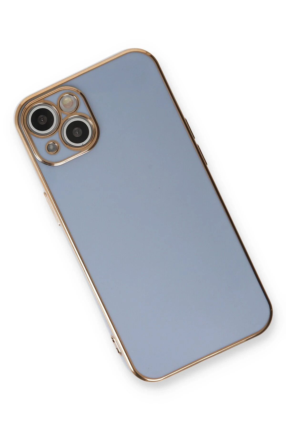 NewFace iPhone 13 Kılıf Volet Silikon - Mavi SVLRS