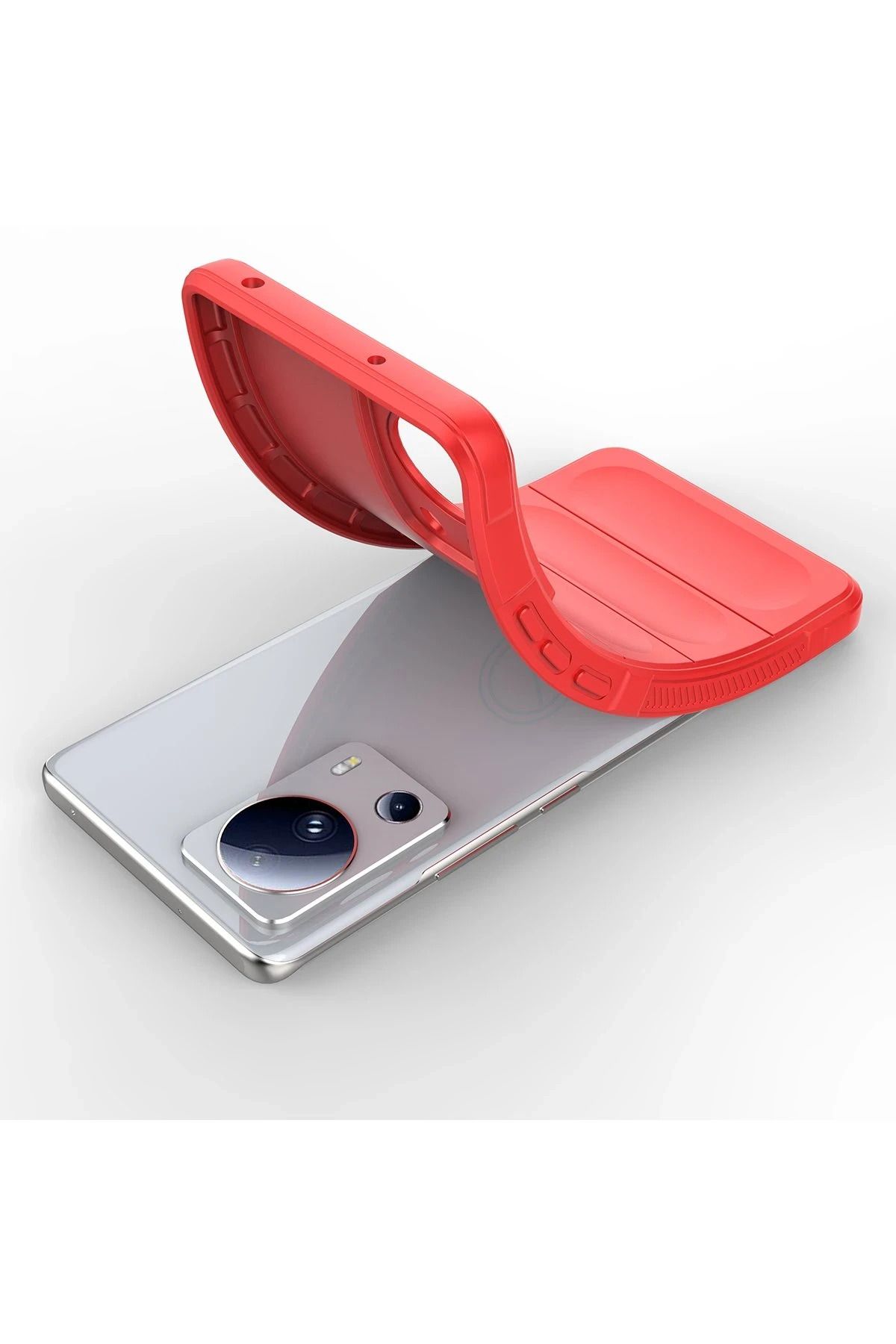 NewFace Xiaomi Mi 13 Lite Kılıf Optimum Silikon   uyumlu - Kırmızı SVLRS