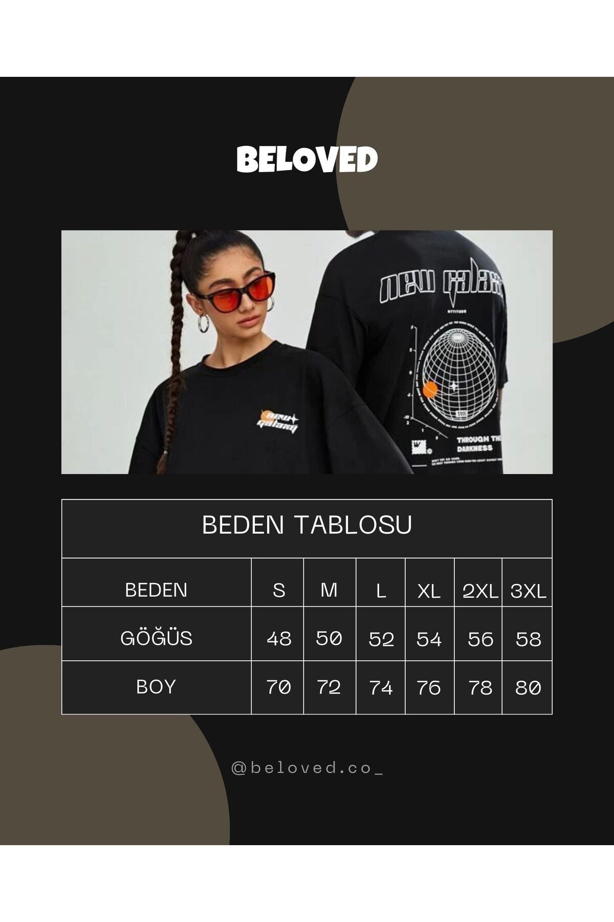 beloved.co chance (şans) zar görselli baskılı t-shirt