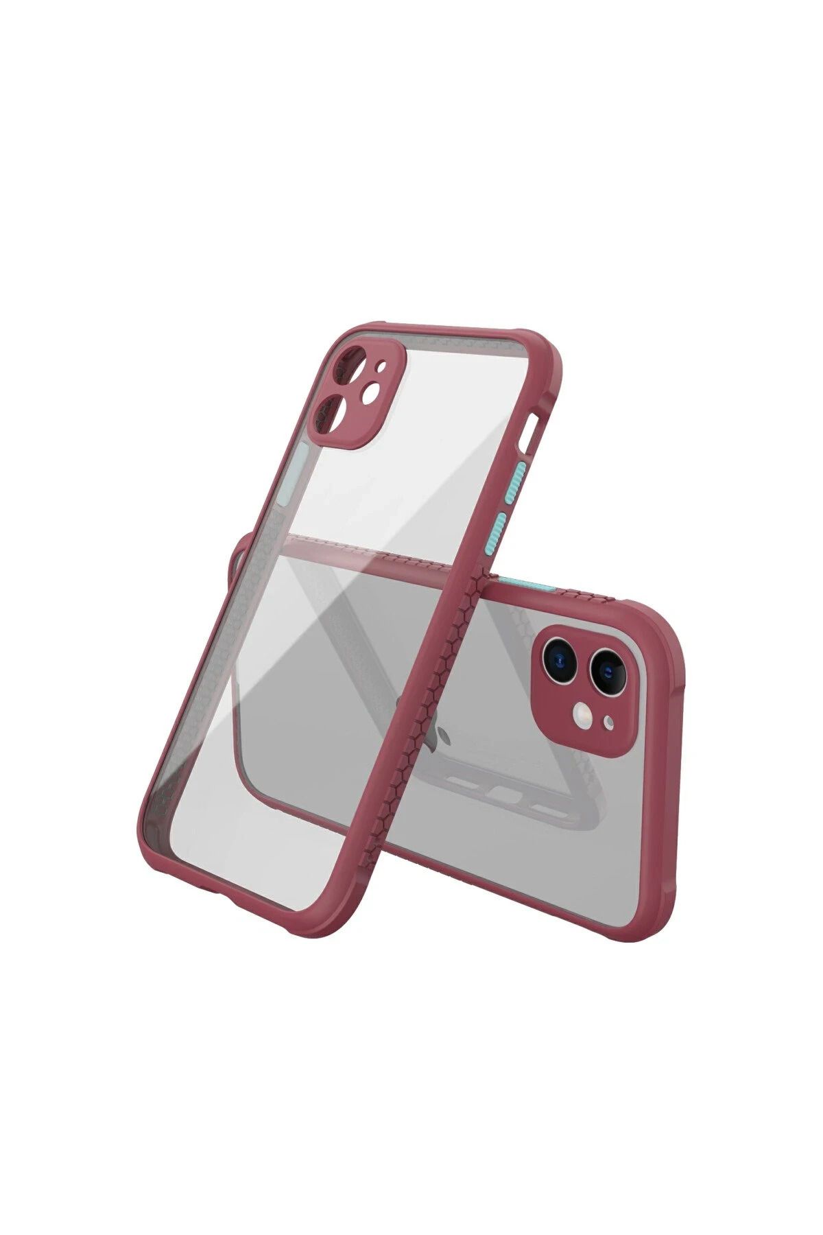 NewFace iPhone 12 Mini Kılıf Miami Şeffaf Silikon - Fuşya SVLRS