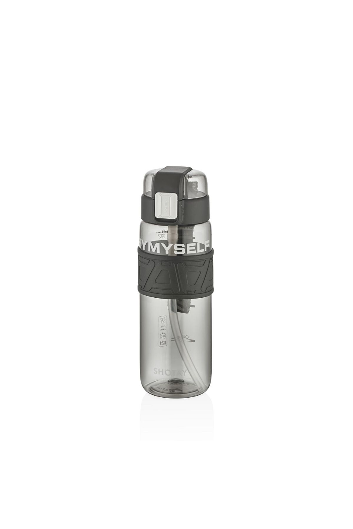 Shotay ST-7224 750ml Siyah Pipetli Tritan Matara