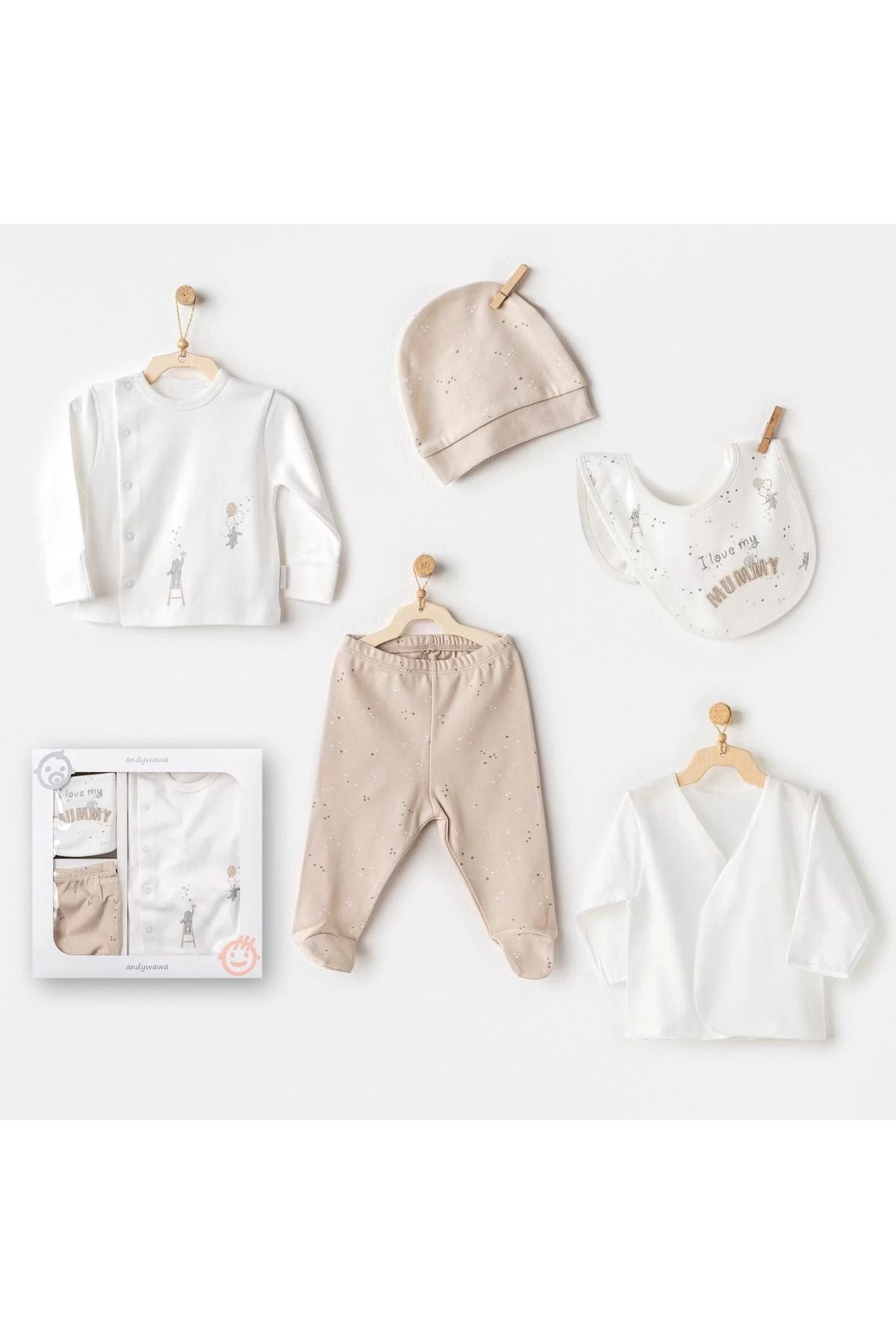 Shop58 5060 Happy Everyday 5'li Hastane Çıkışı Beige