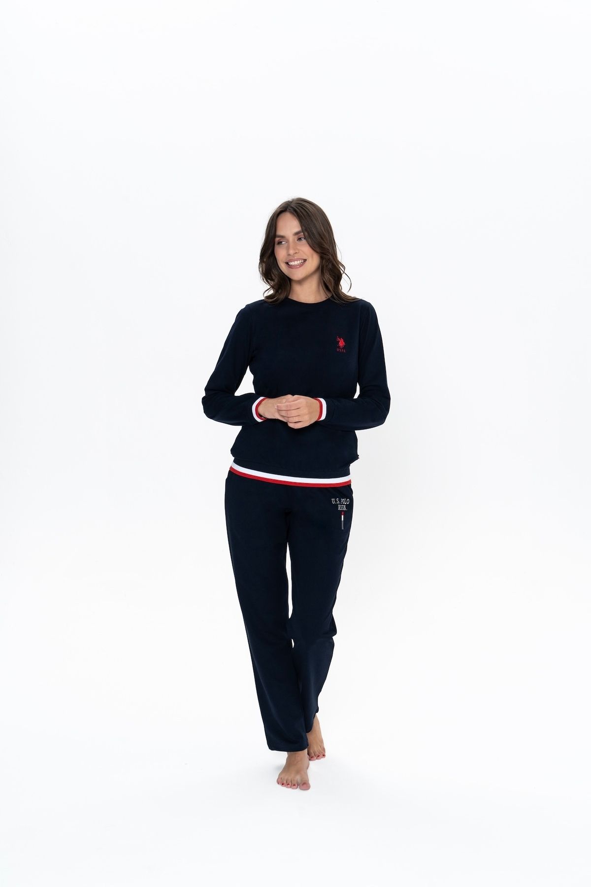 U.S. Polo Assn. U.S. Polo Assn. Kadın Lacivert Renkli Çeyizlik Pijama Takımı - ARASS20J11W0J