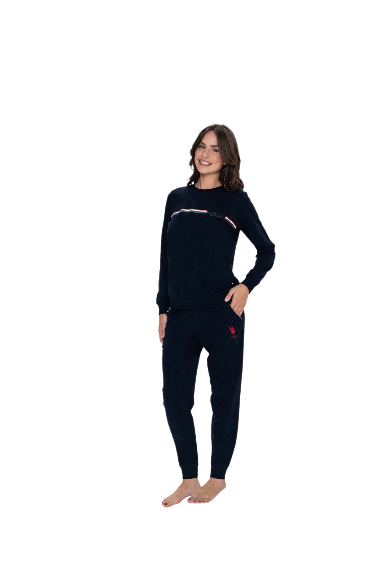 U.S. Polo Assn. U.S. Polo Assn. Kadın Antrasit Mlnj. Kutulu Çeyizlik Pijama Takımı - ARASS20W11W1W