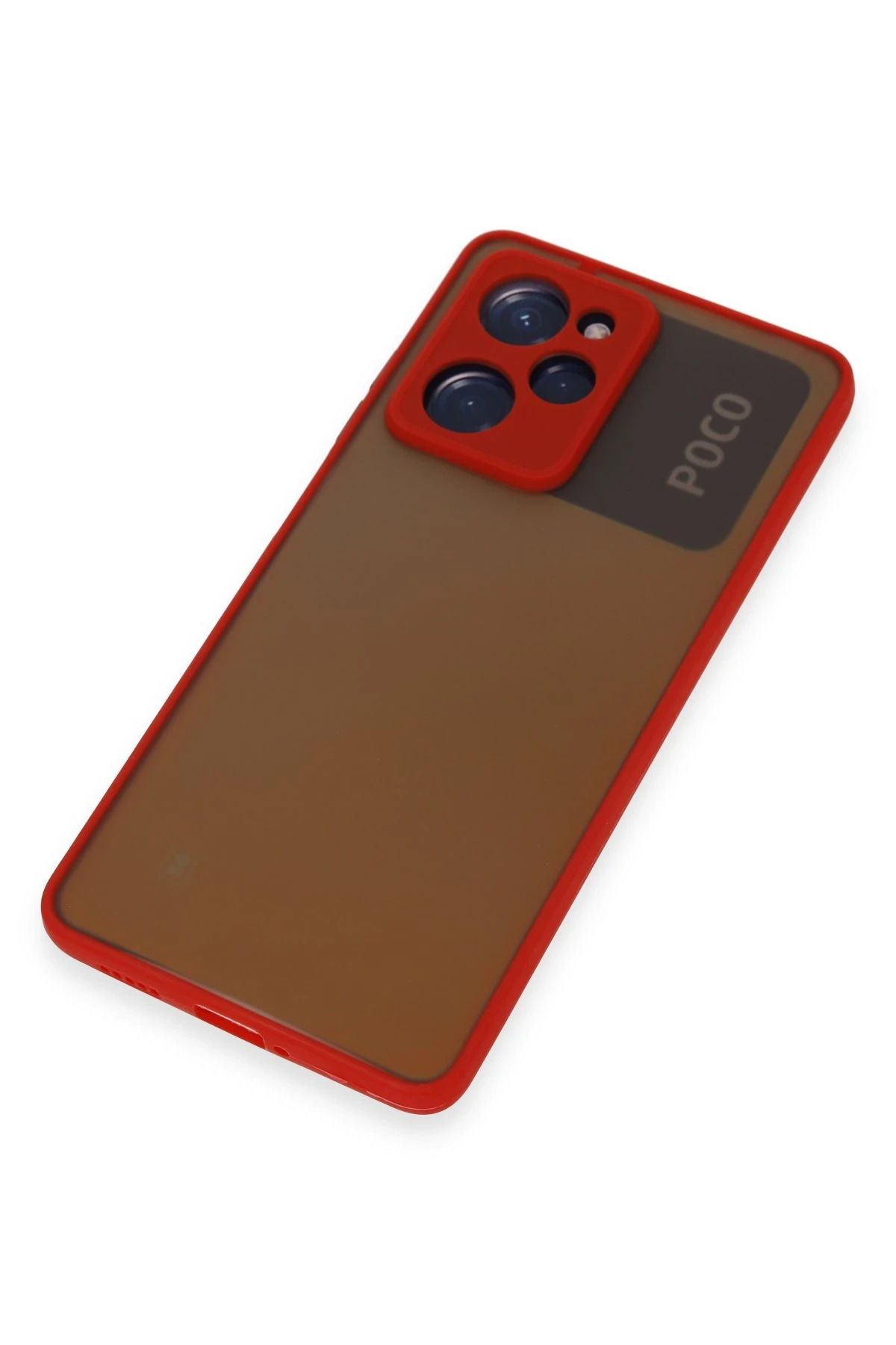 NewFace Xiaomi Poco X5 Pro 5G Kılıf Montreal Silikon Kapak - Kırmızı SVLRS