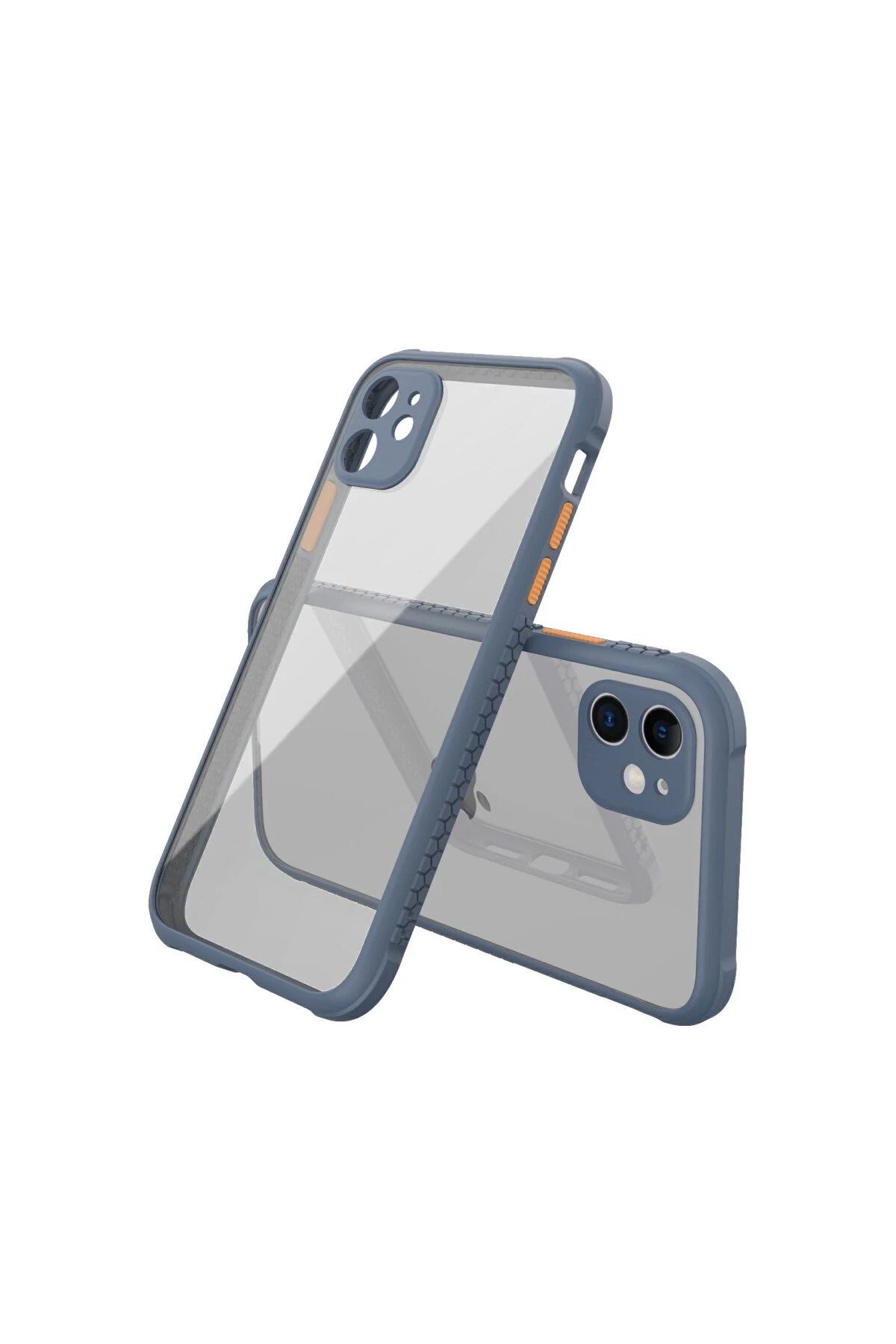 NewFace iPhone 12 Mini Kılıf Miami Şeffaf Silikon - Gri SVLRS
