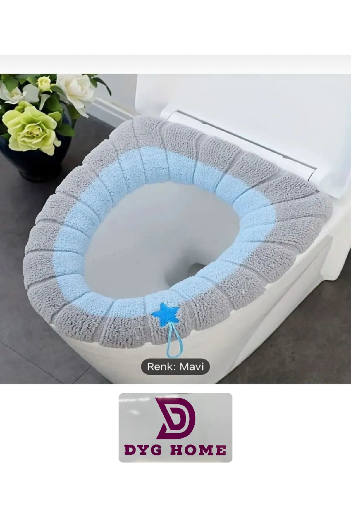 dyg home Tuvalet Klozet Kapağı Kılıfı Yüksek Kaliteli Yıkanabilir Kalın Tuvalet Banyo Dekorasyon
