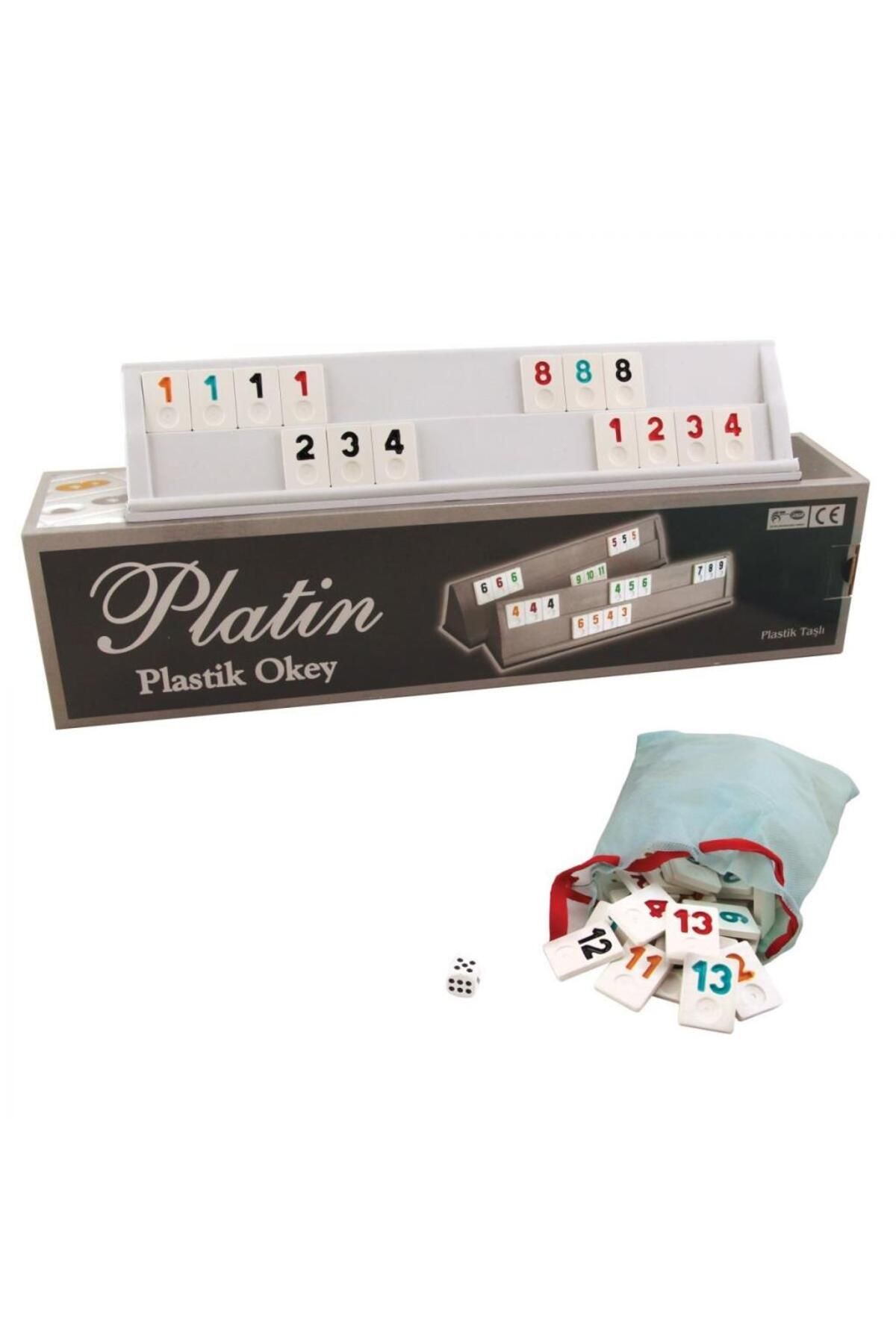 Shop58 1010211 Platin Plastik Okey Takımı -Starokey