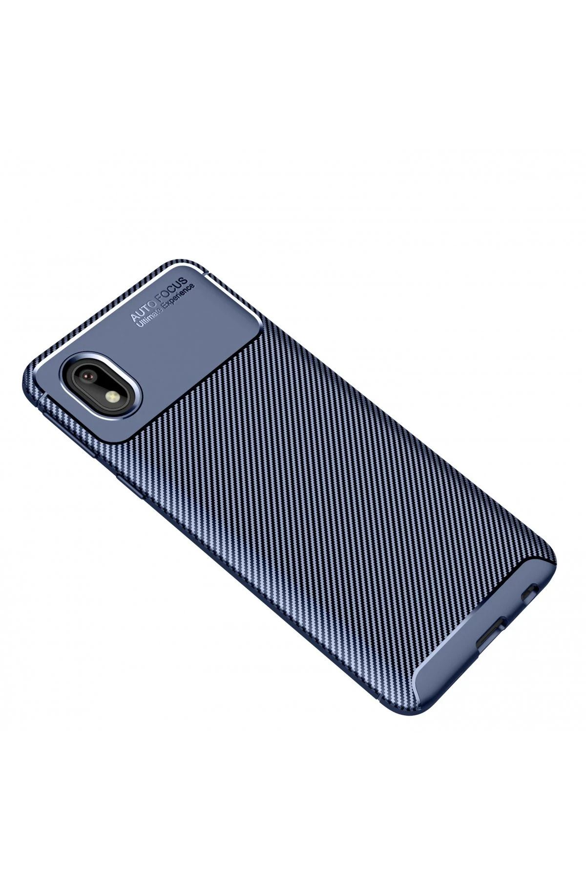 NewFace Samsung Galaxy A01 Core Kılıf Auto Focus Karbon Kapak - Lacivert SVLRS