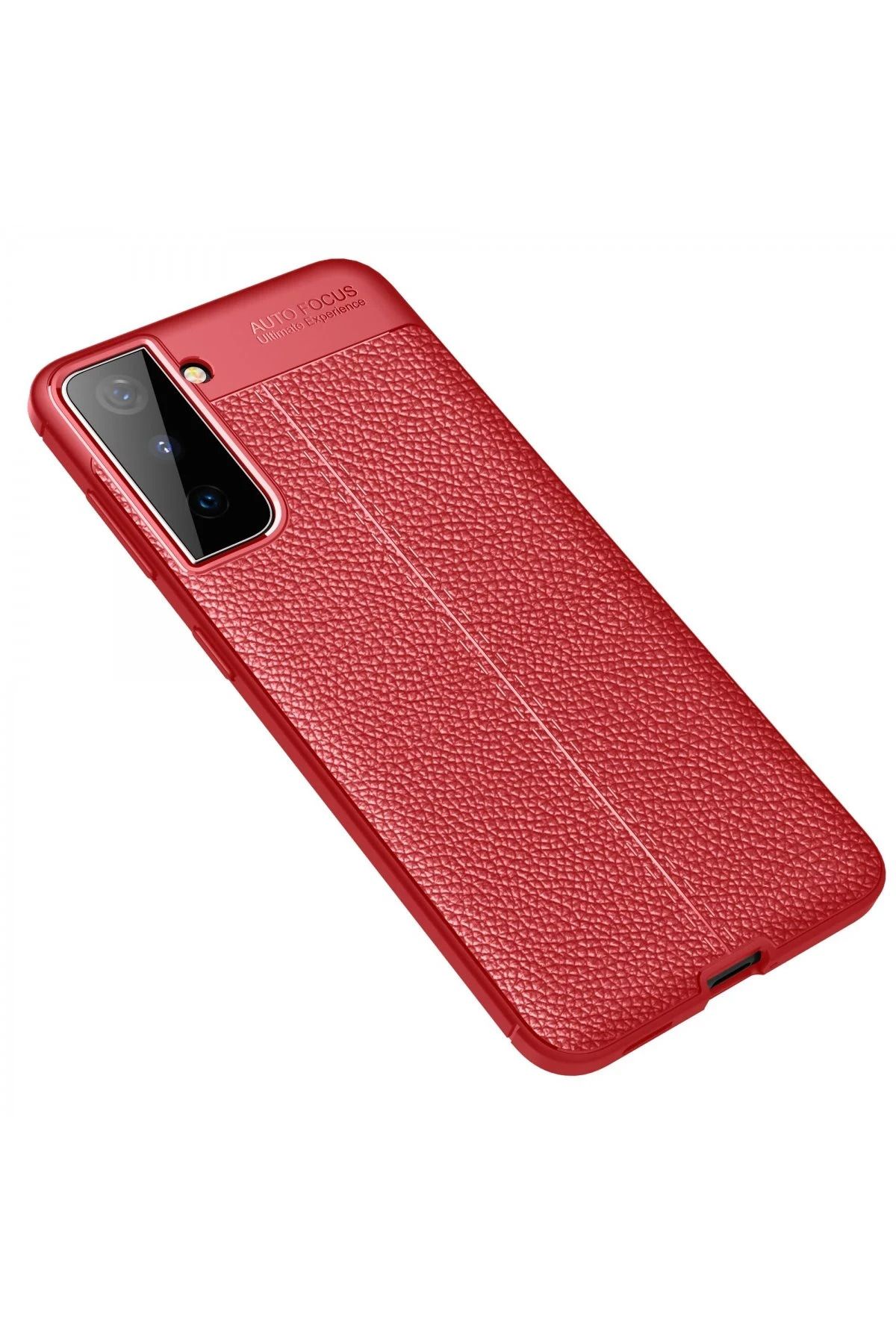 NewFace Samsung Galaxy S21 Kılıf Auto Focus Kapak - Kırmızı SVLRS