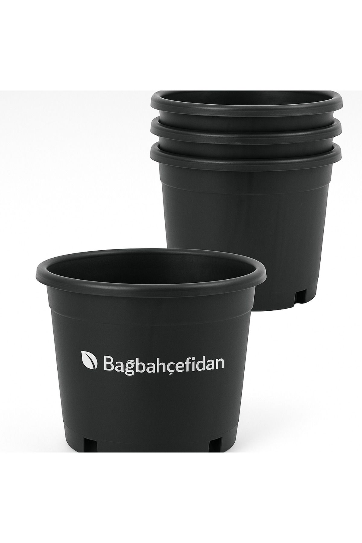 Bağ bahçe Fidan “5 Adet Siyah Plastik Üretim Saksısı – 1,5 Litre (14,5×12,5 cm)”