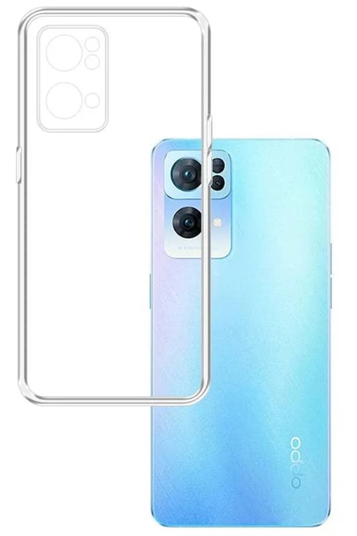 NewFace Reno 7 Lite Kılıf Lüx Şeffaf Silikon SVLRS