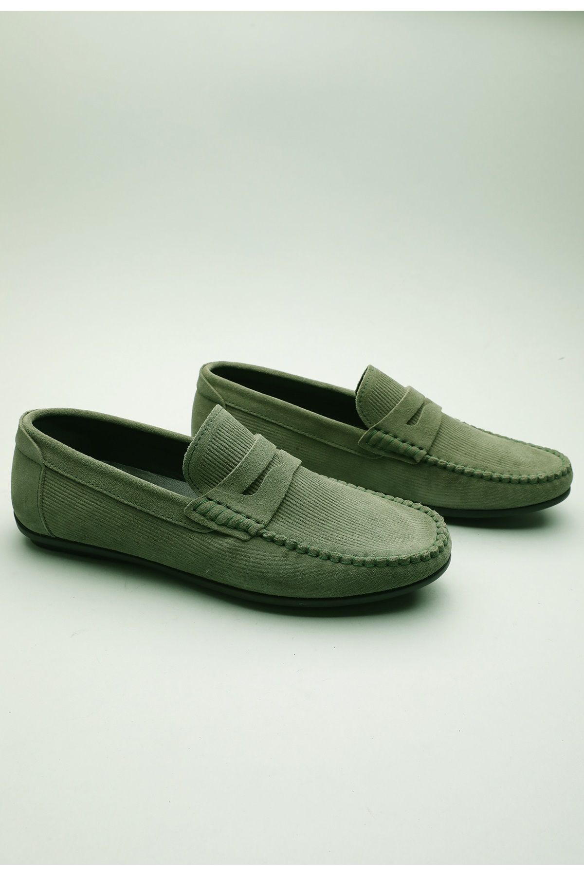 Gondol Erkek Hakiki Deri Klasik Loafer Haki 42 ttx.601143