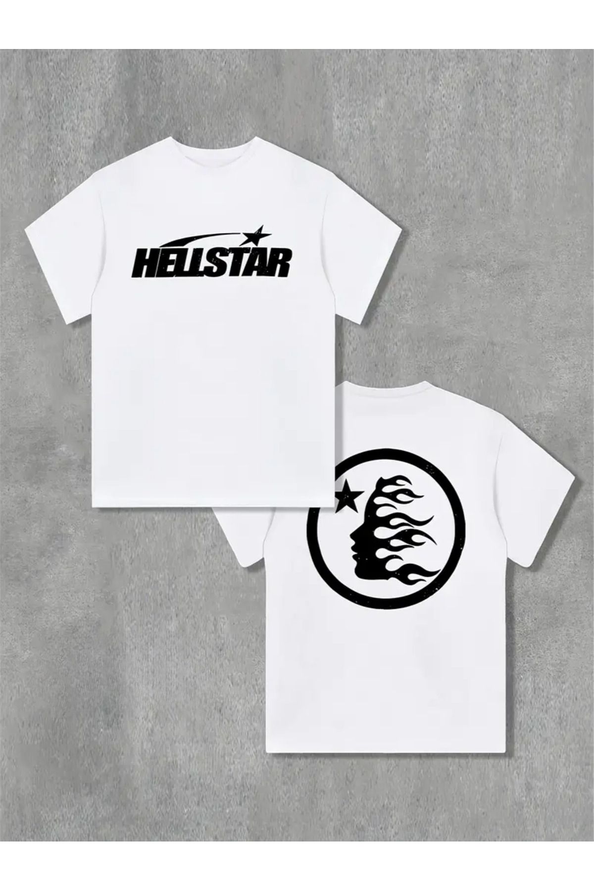 Touz Moda Hellstar Graphic Baskılı Unisex Oversize T-shirt