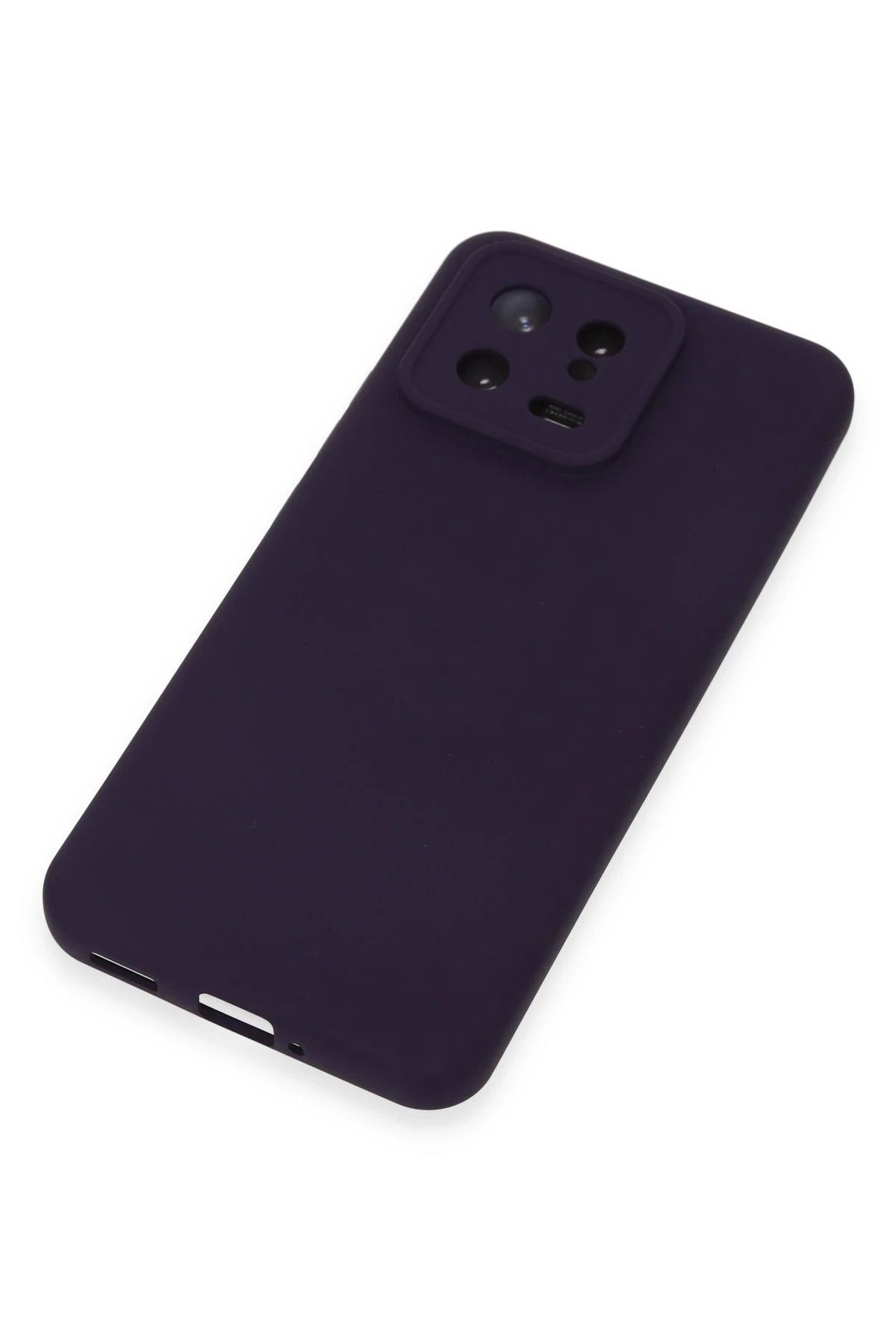 NewFace Xiaomi Mi 13 Uyumlu Kılıf Nano içi Kadife Silikon - Mor SVLRS