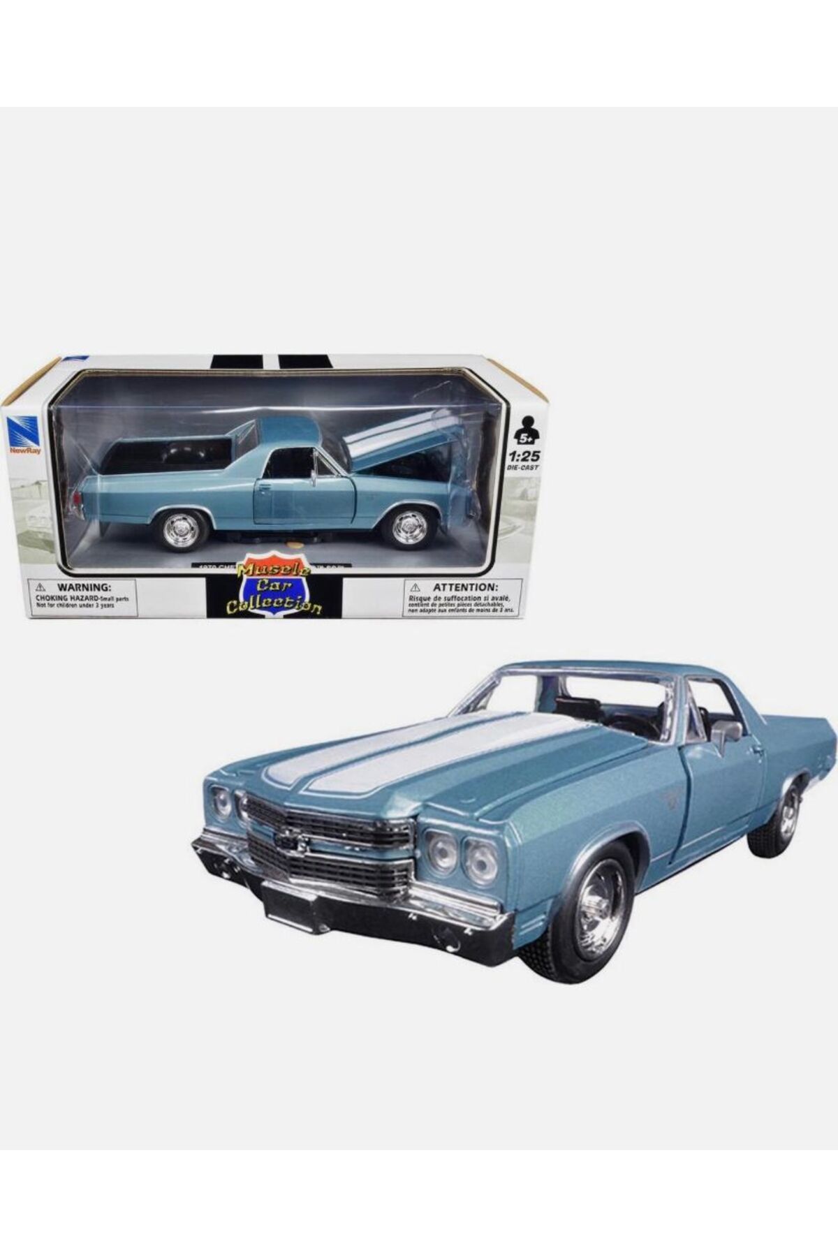 SECTOYS 1:25 Muscle Model Araba 1970 Chevrolet El Camino Ss Mavi Eski Chevrolet Model Araba Klasik Araba