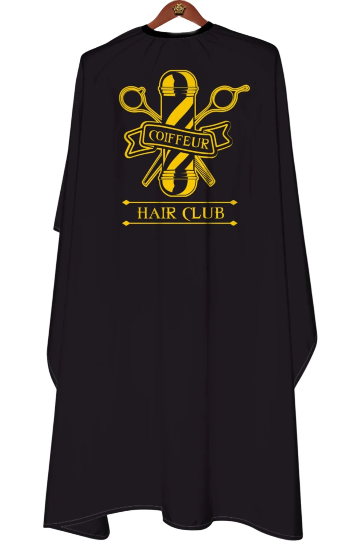 The Barber Fashion Hair Club Baskılı Penuar Kuaför Berber Traş Saç Kesim Önlüğü Örtüsü