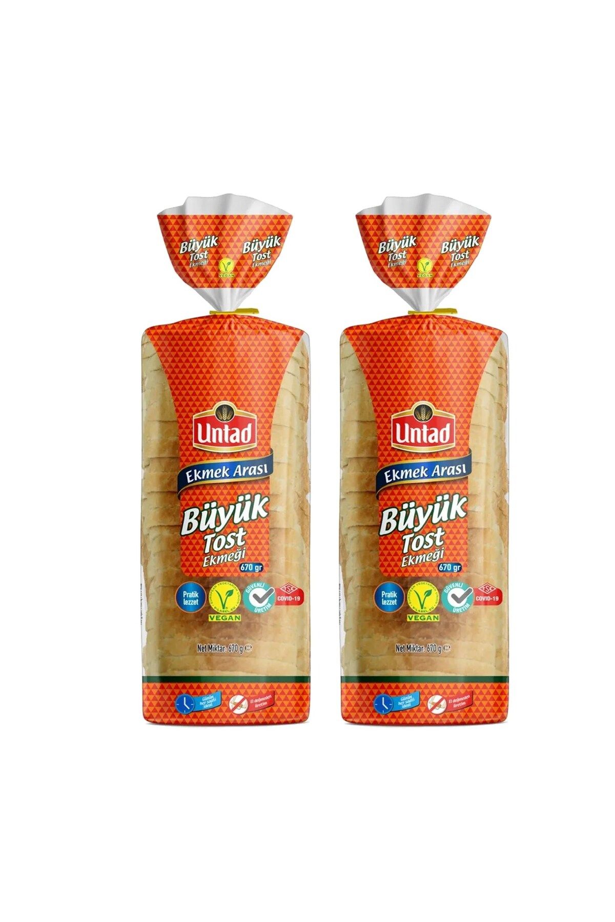 Untad Büyük Tost Ekmeği 670 gr x 2 Adet