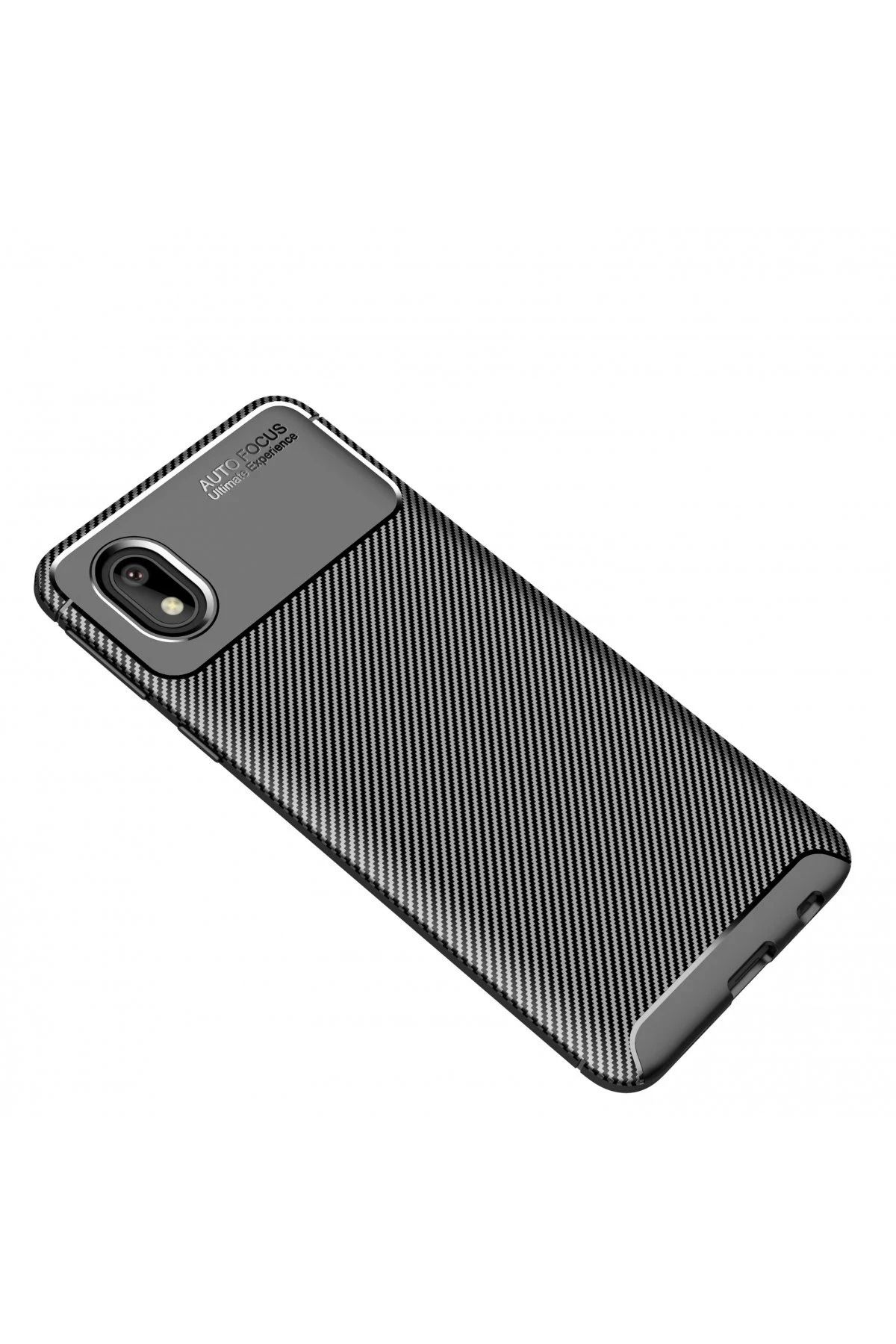 NewFace Samsung Galaxy A01 Core Kılıf Auto Focus Karbon Kapak - Siyah WLZOR