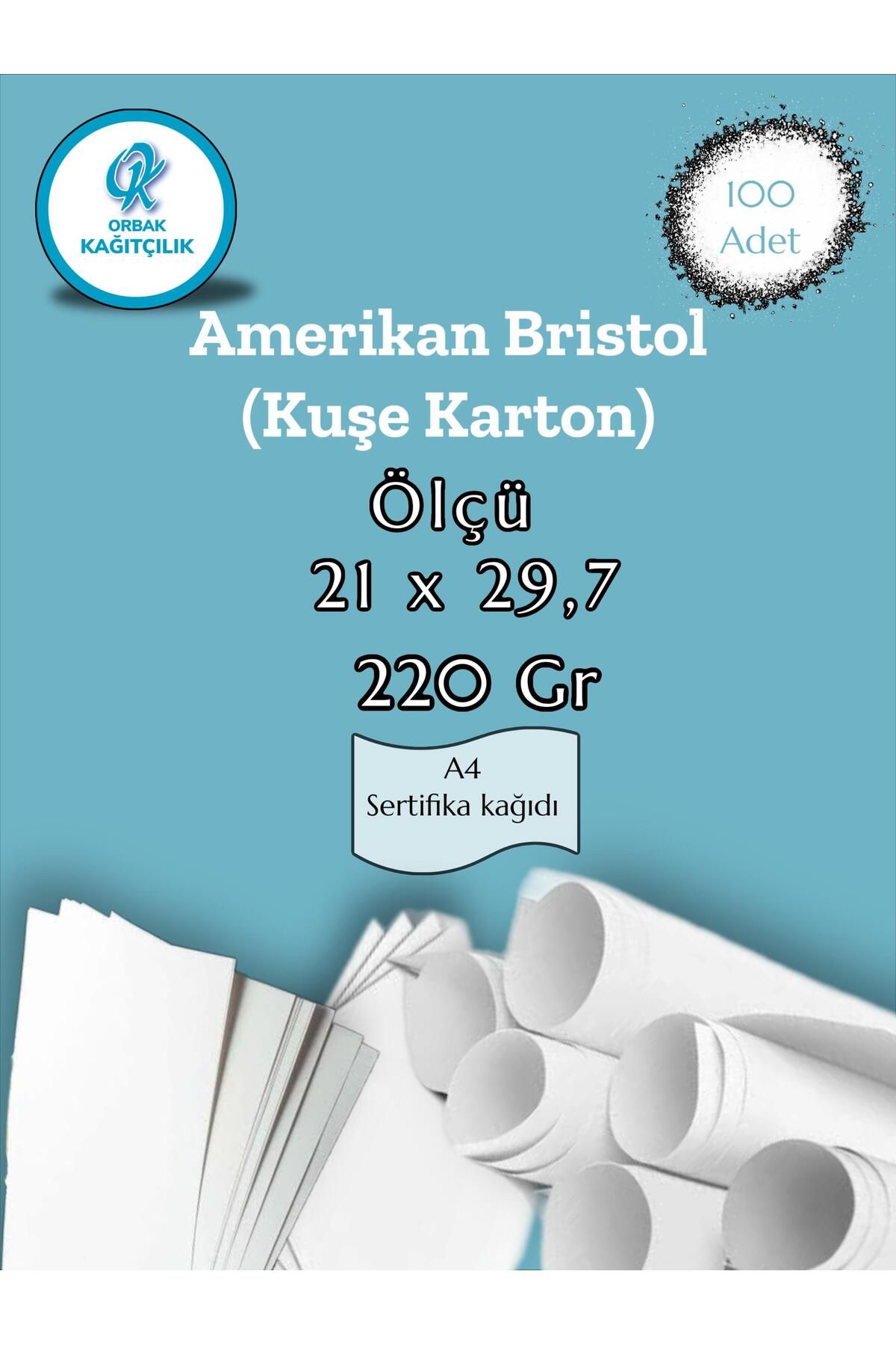 ORCOPY A4 Sertifika Kağıdı Kalın Kartuşlu Mürekkepli Tüm Yazıcılara Uygun 100 Adet 220 Gr (1,37kg)