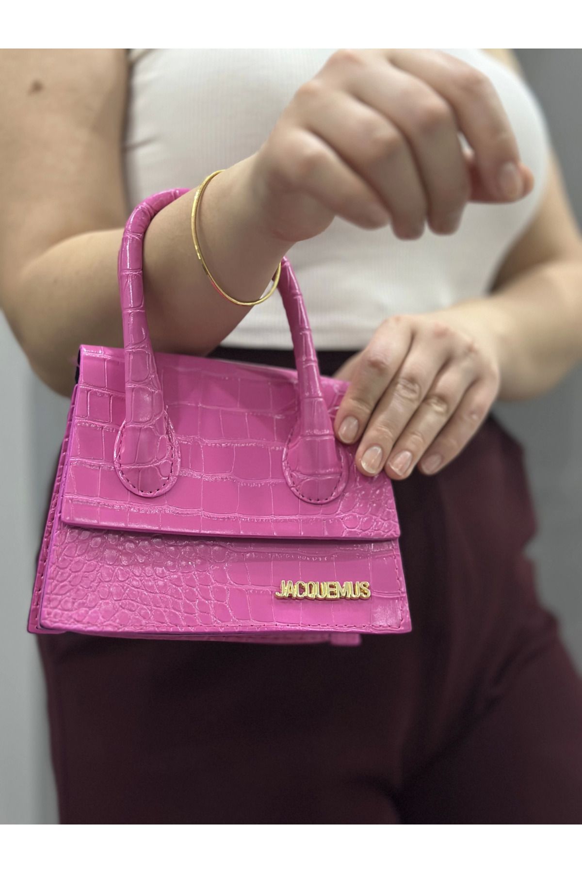 POLEXP Luxe pembe cilt çanta