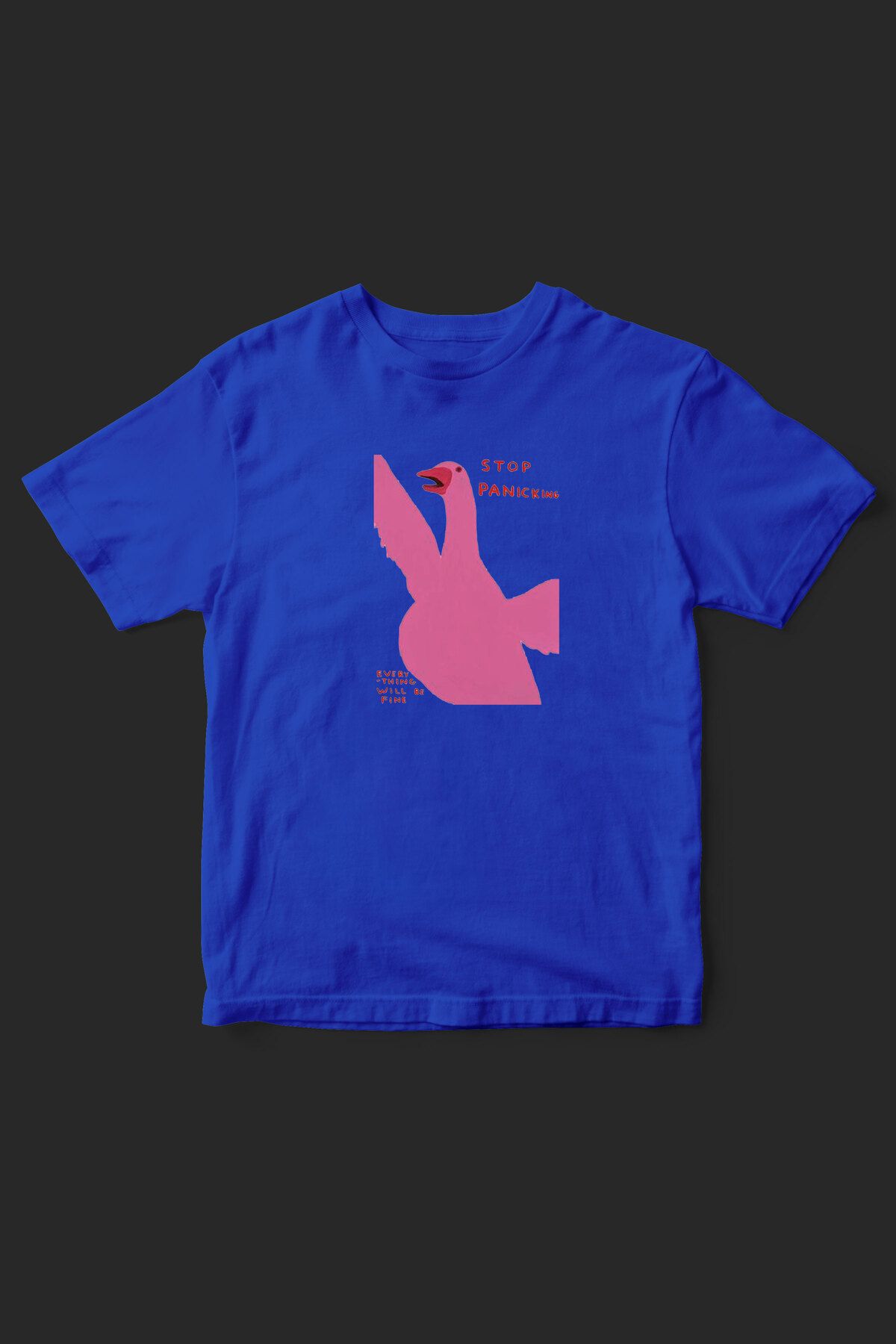 beloved.co stop panicking baskılı t-shirt