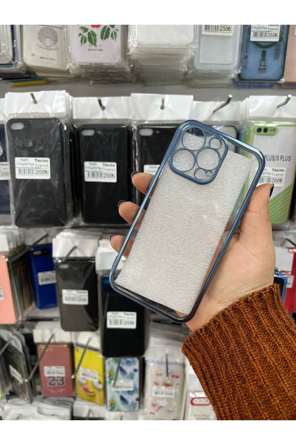 TECNOTREND Apple İphone 13 pro yaldızlı şeffaf silikon kılıf