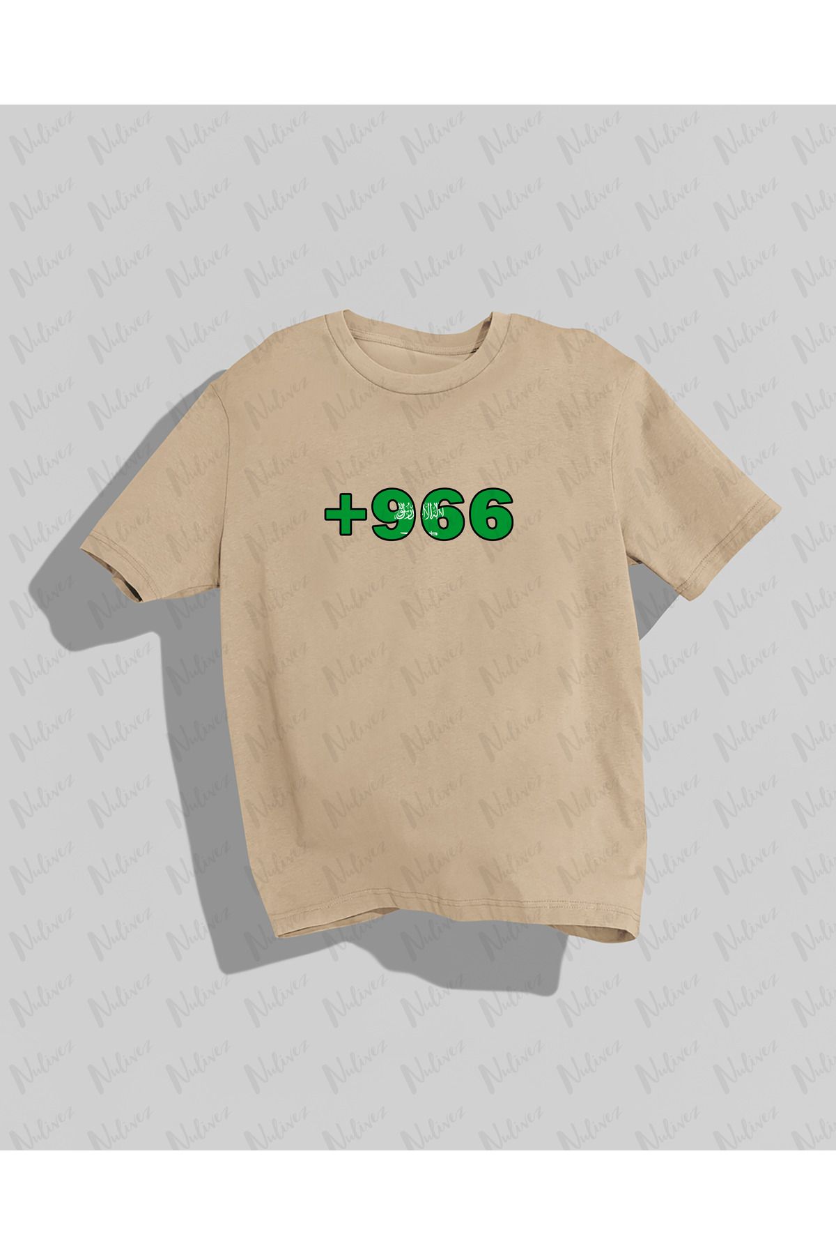 Nulivez Saudi Arabia Tasarımı Baskılı Yüksek Kalite Kompakt Unisex Oversize T-Shirt