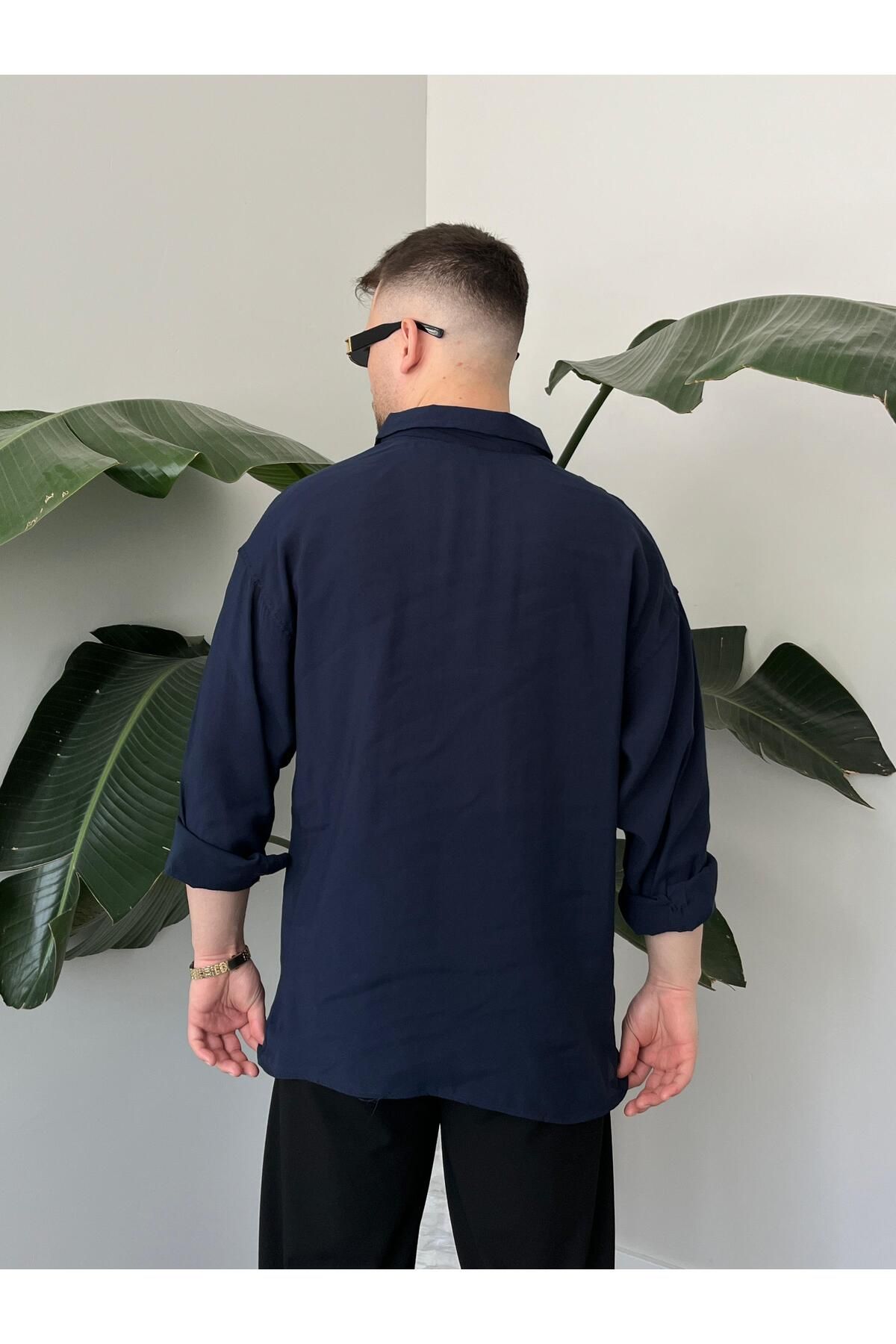 HAWKKİNG Erkek Oversize Modal Gömlek