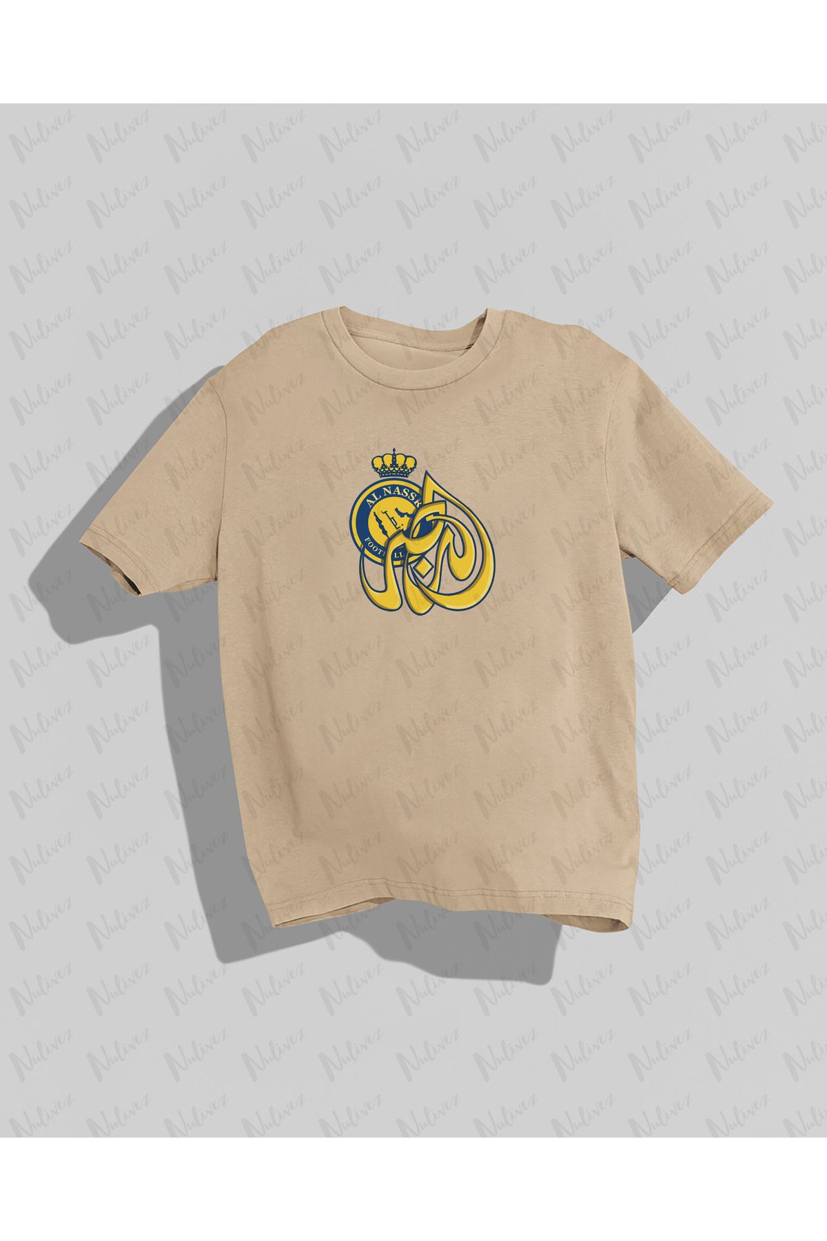 Nulivez AL-NASSR Tasarımı Baskılı Yüksek Kalite Kompakt Unisex Oversize T-Shirt