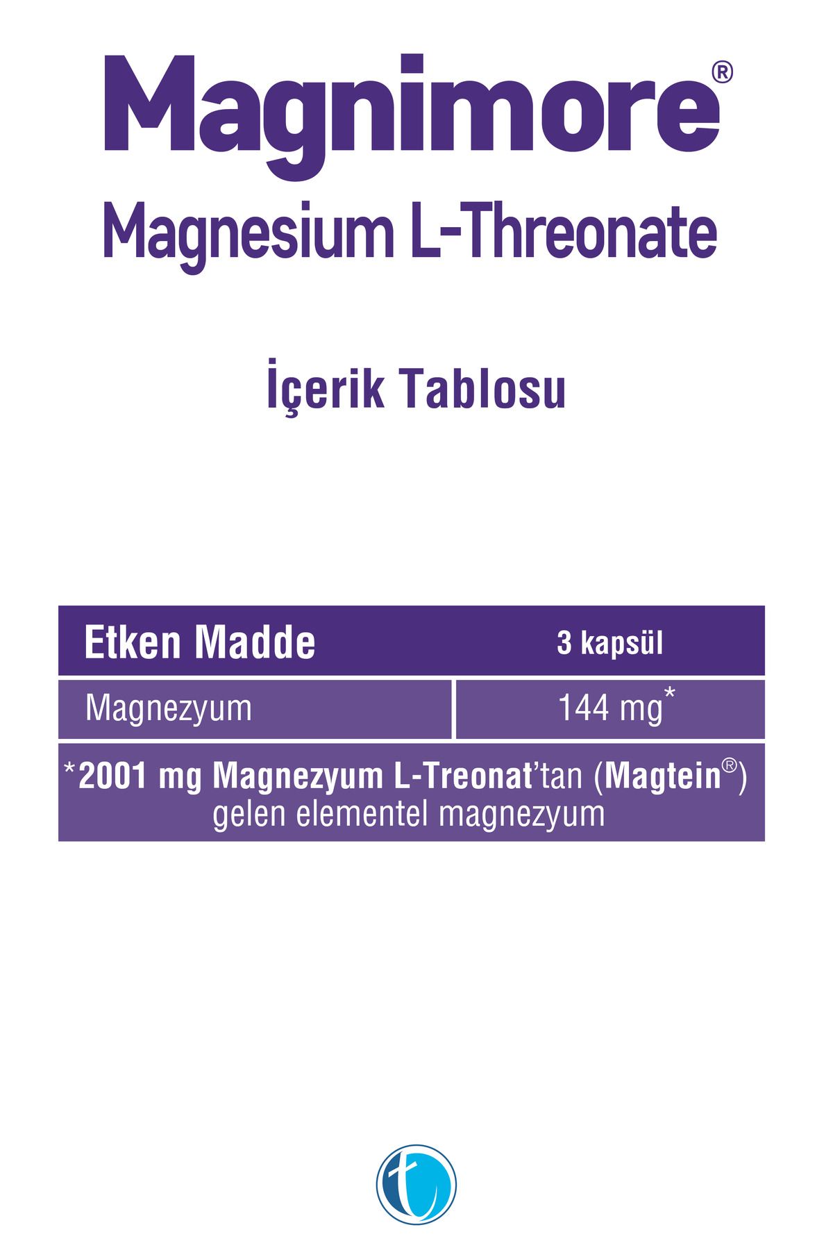 Magnesium L-threonate 60 Bitkisel Kapsül Magnezyum L-treonat - 3