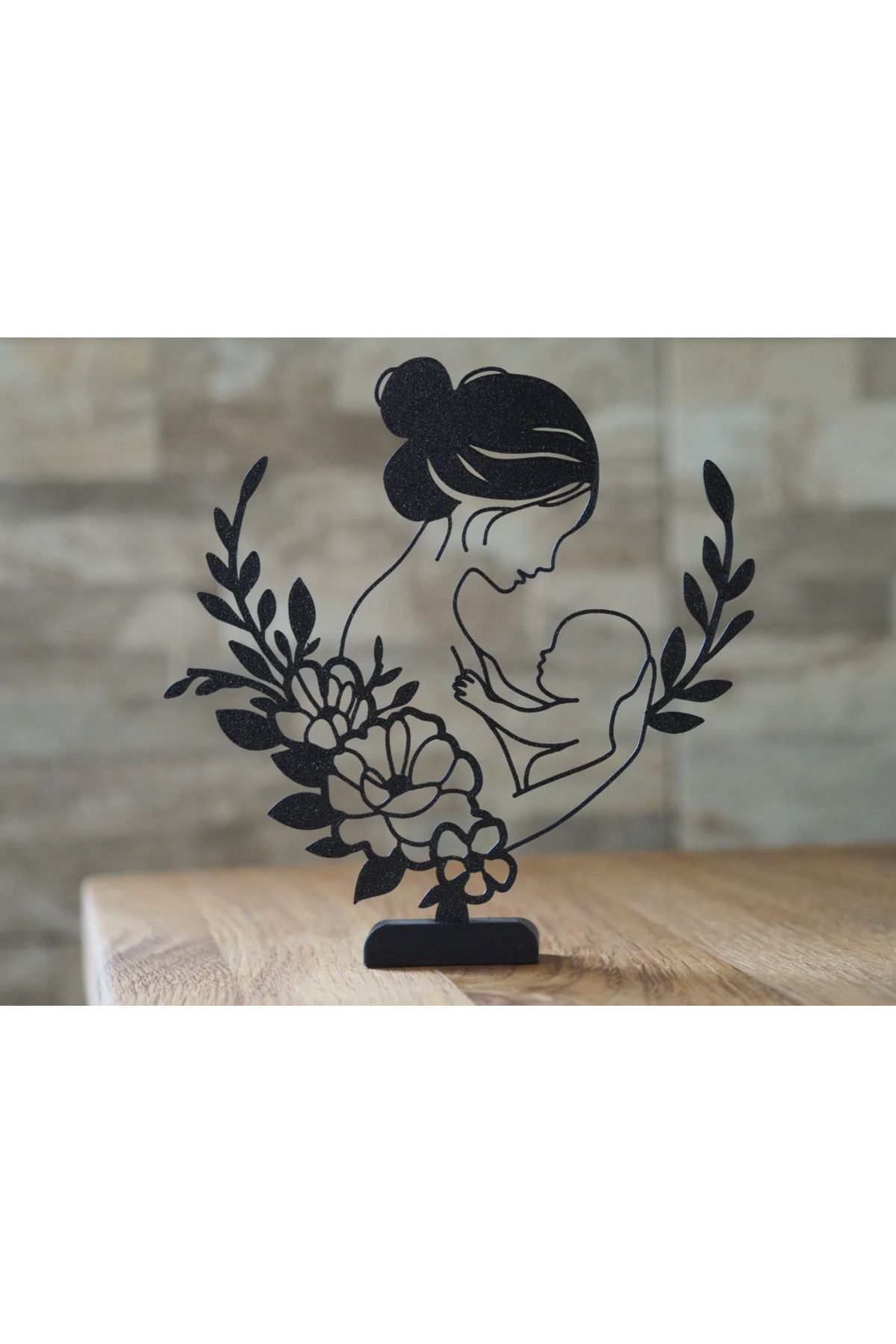 CHNSTORE Anne ve Bebek Silueti Masaüstü Dekor - Anlamlı Doğum & Bebek Hediyesi