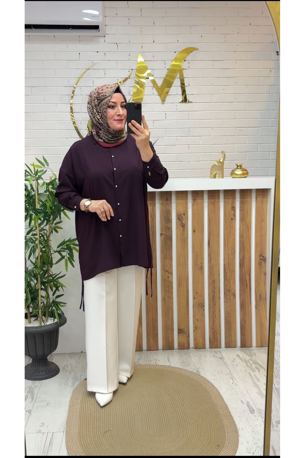 Meryemce Butik OVERSİZE YANİ BAĞCIKLI TUNİK (38-48 beden arası uyumlu)