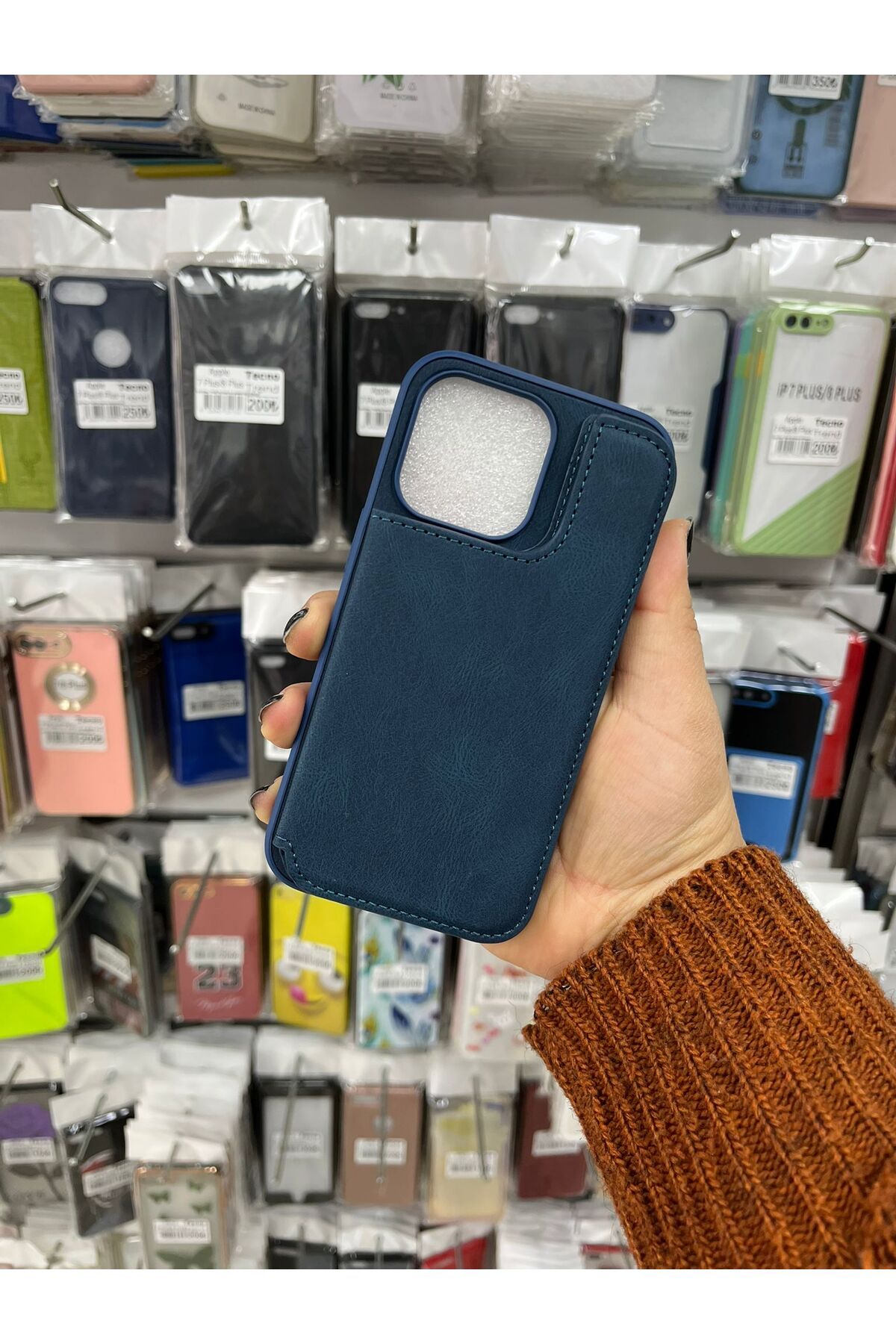TECNOTREND Apple İphone 13 pro deri cüzdanlı deri silikon kılıf