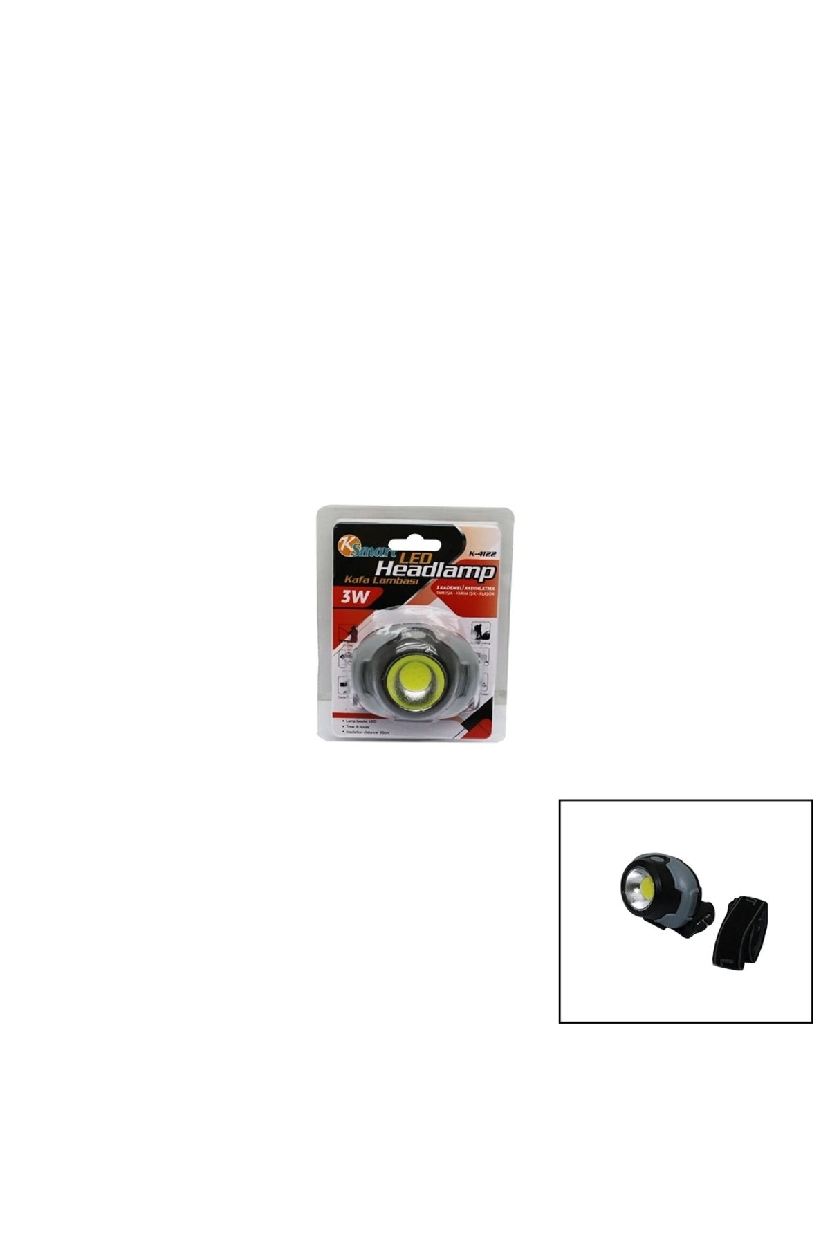 STOREMAX 3W LED PİLLİ OVAL KAFA LAMBASI FENER 3 KADEMELİ (5047)