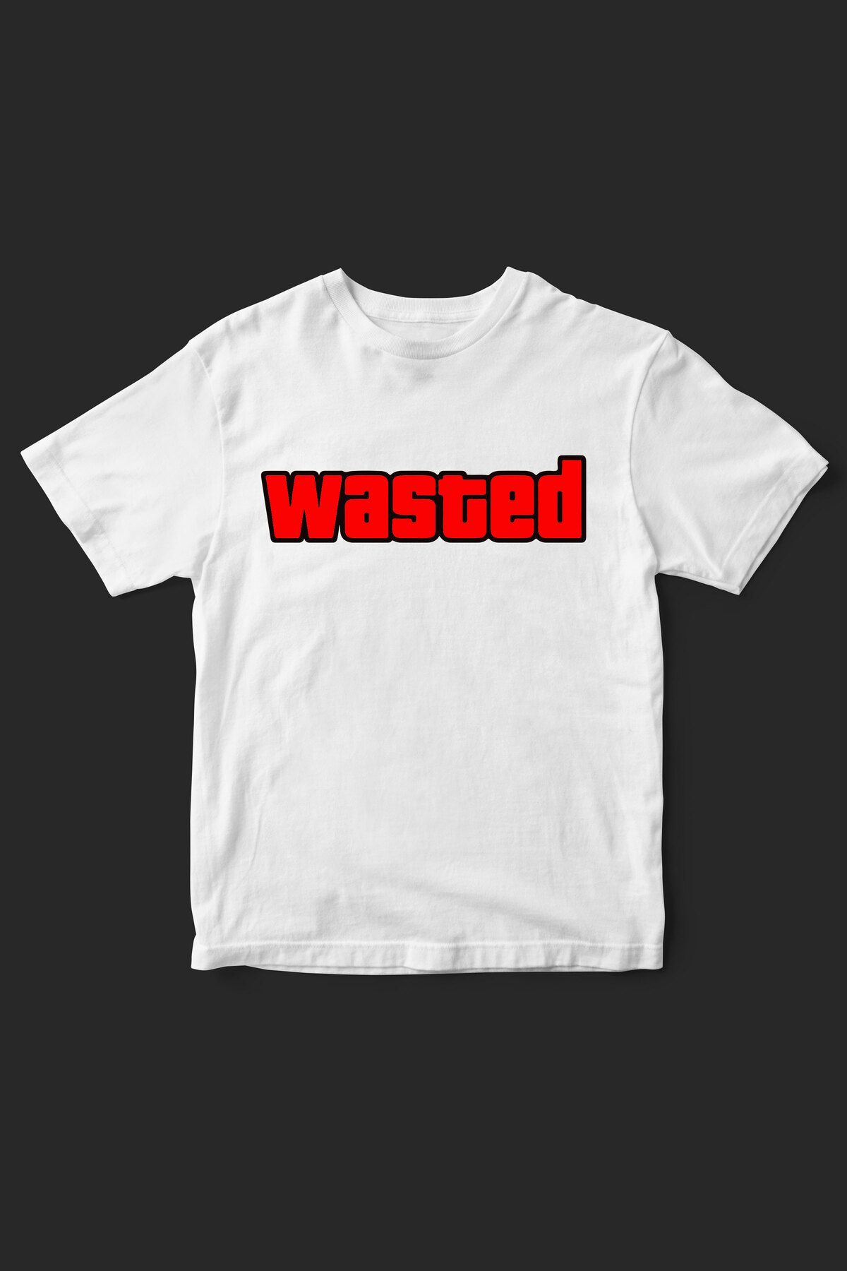 beloved.co wasted yazılı baskılı t-shirt