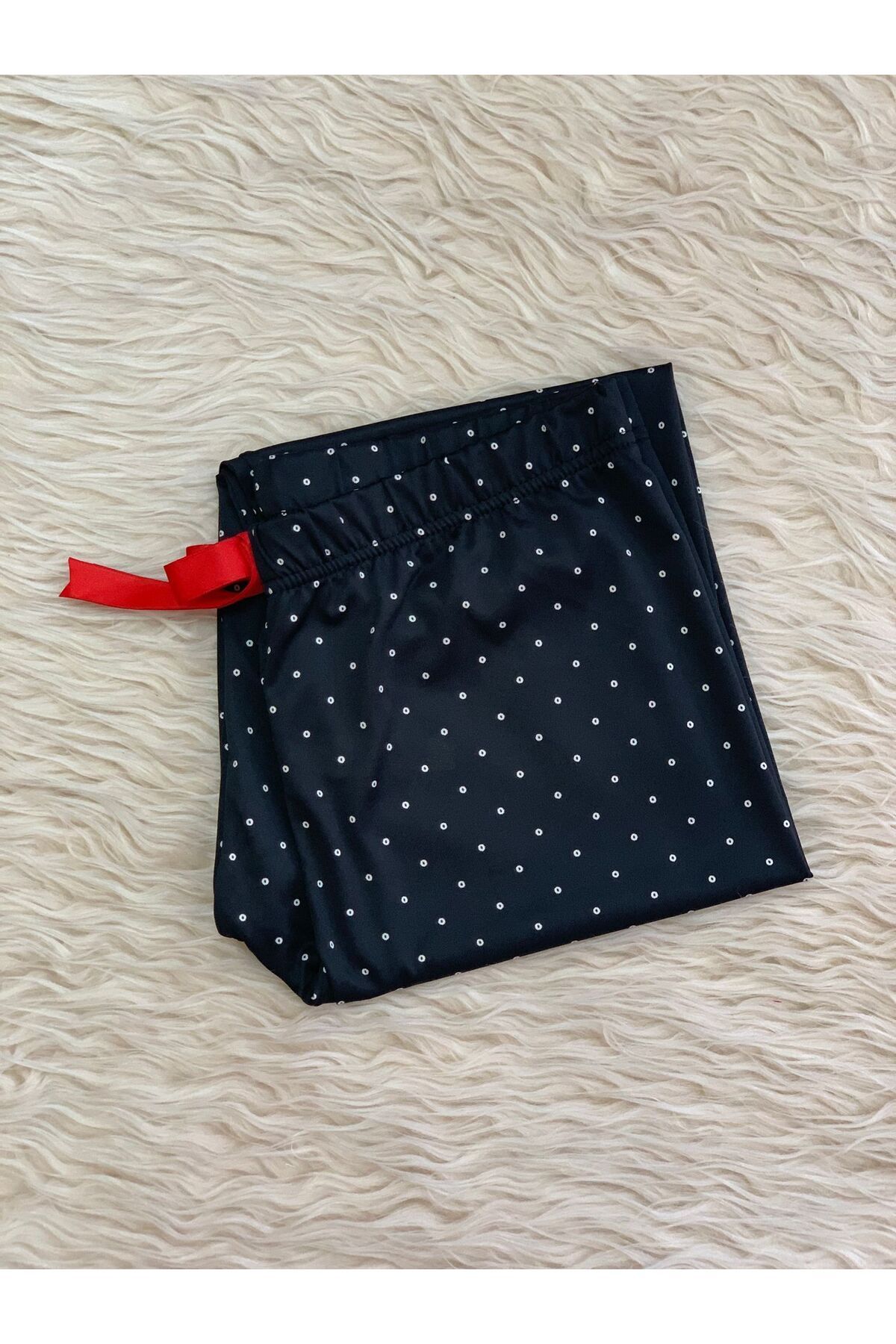 OMODAM Kadın Ring Viskon Pamuklu Rahat Kumaş Desenli Pijama Altı