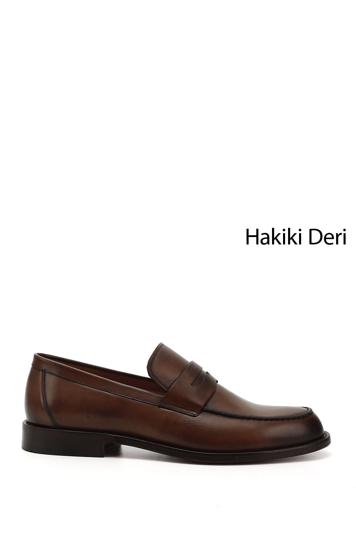 GÖNDERİ(R) Erkek Kösele Taban Hakiki Deri Loafer Ayakkabı