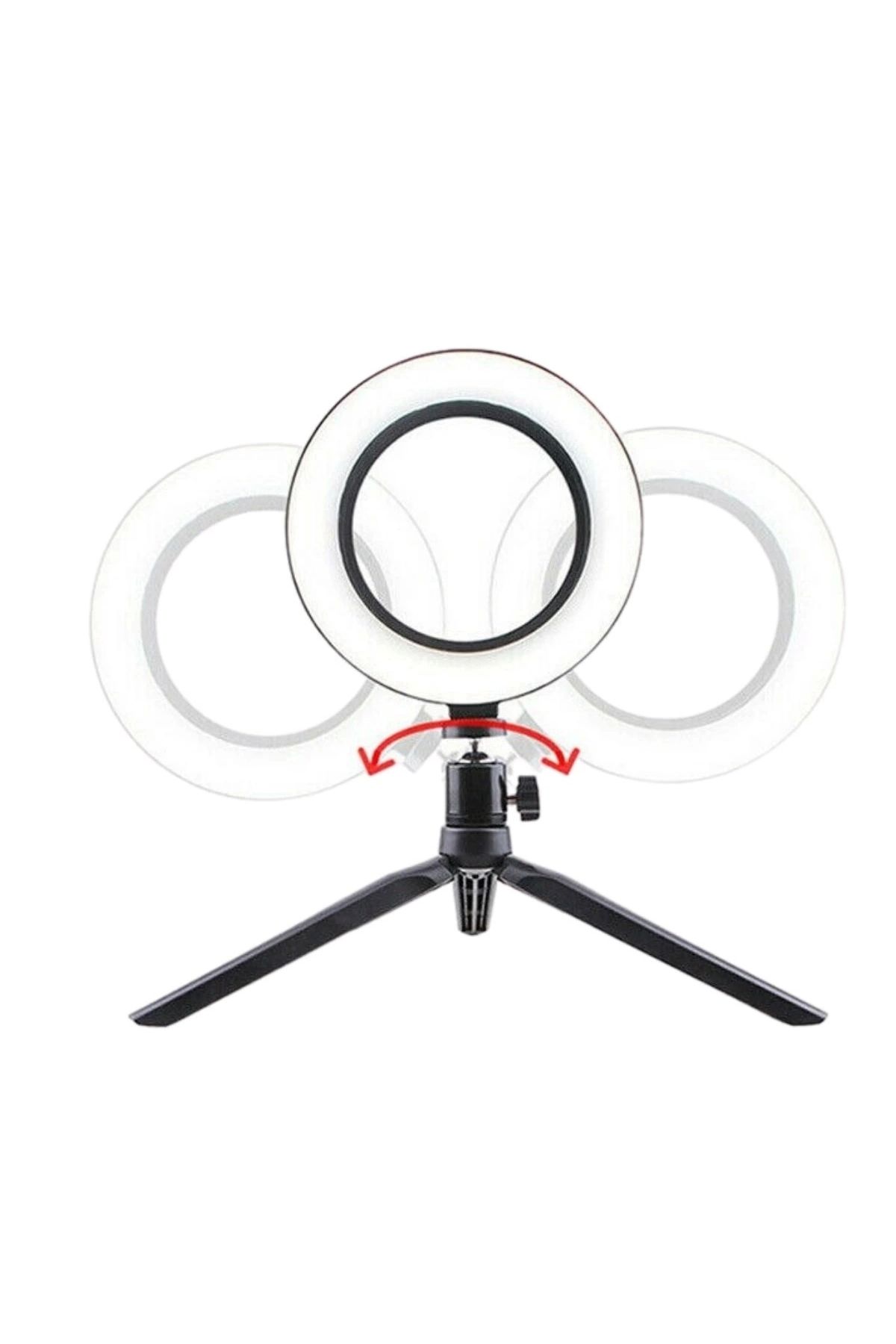 STOREMAX 10inç 26cm Youtube Instagram Tiktok Selfie Stüdyo Video Fotoğraf Ring Light Tripod Led Halka Işık (5