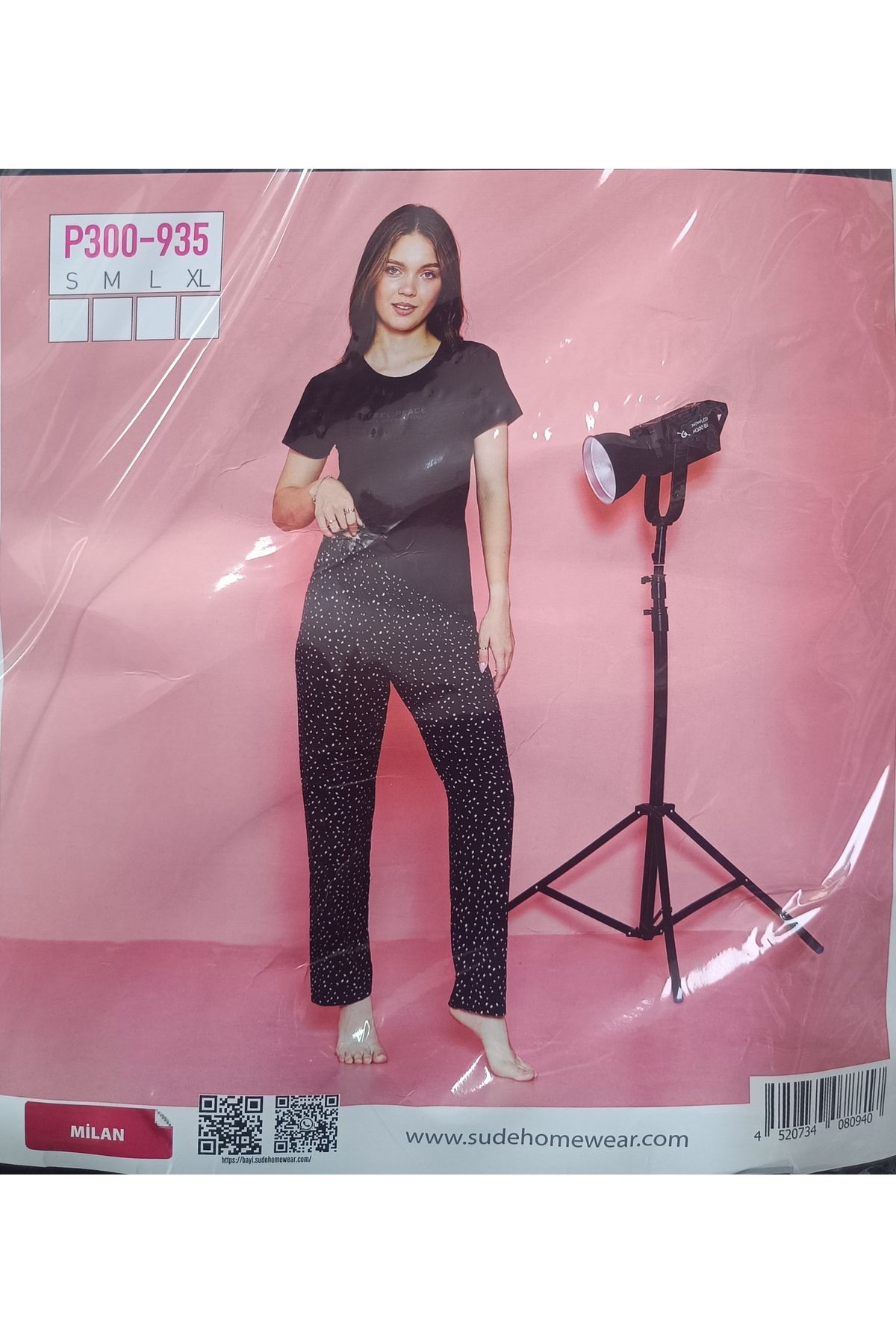 CHARME Milan kumaş esnek rahat kısa kol pijama takımı