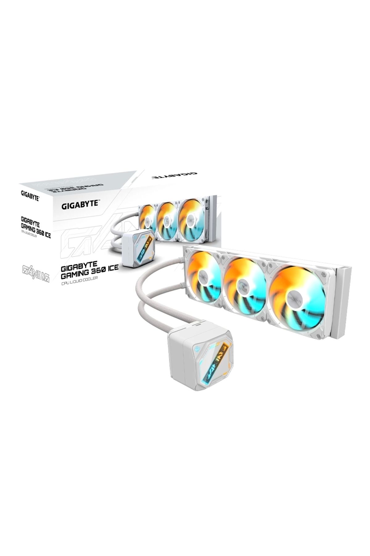 Gigabyte Gaming 360 ICE ARGB 360mm Intel-AMD Uyumlu Beyaz Sıvı Soğutucu