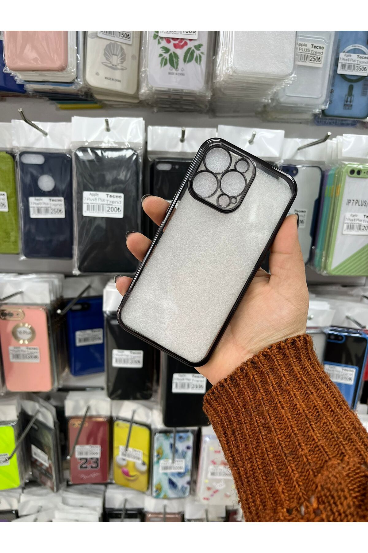 TECNOTREND Apple İphone 13 pro yaldızlı şeffaf silikon kılıf